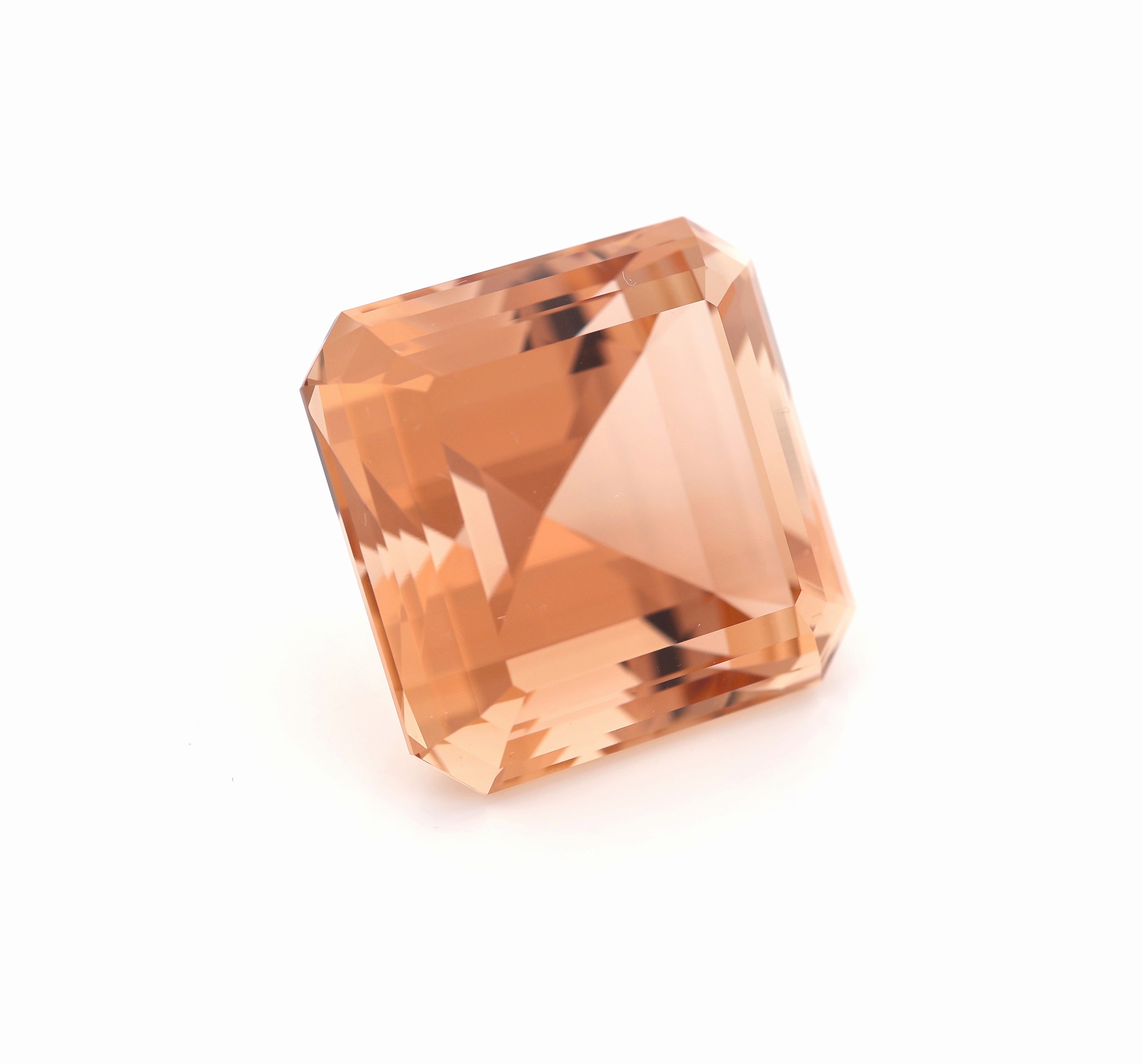 Detail a: Loser Imperial Topas, ca. 38.95 ct, Assher Cut