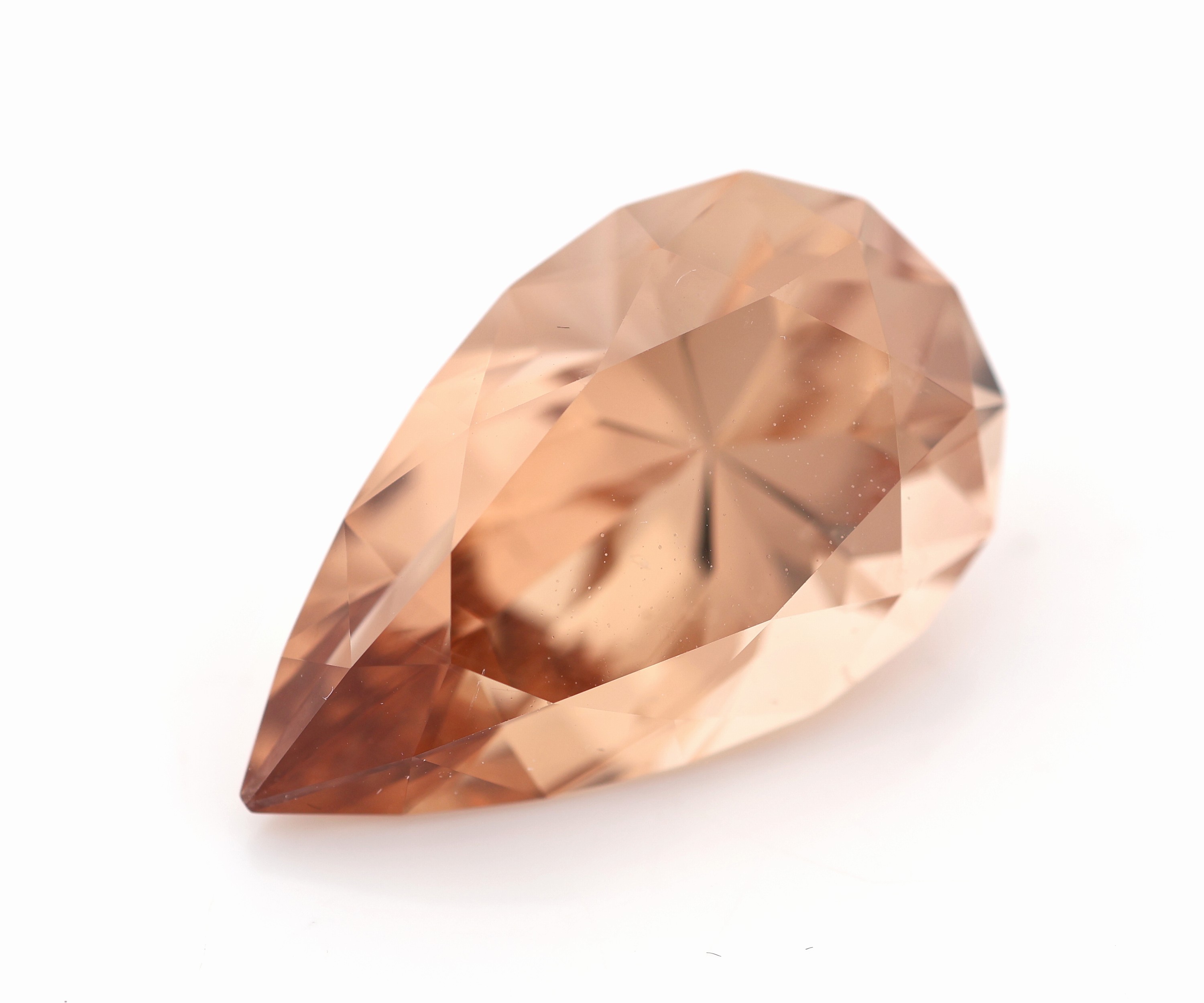 Detail a: Loser Imperial Topas, ca. 22.37 ct, facett. Tropfen