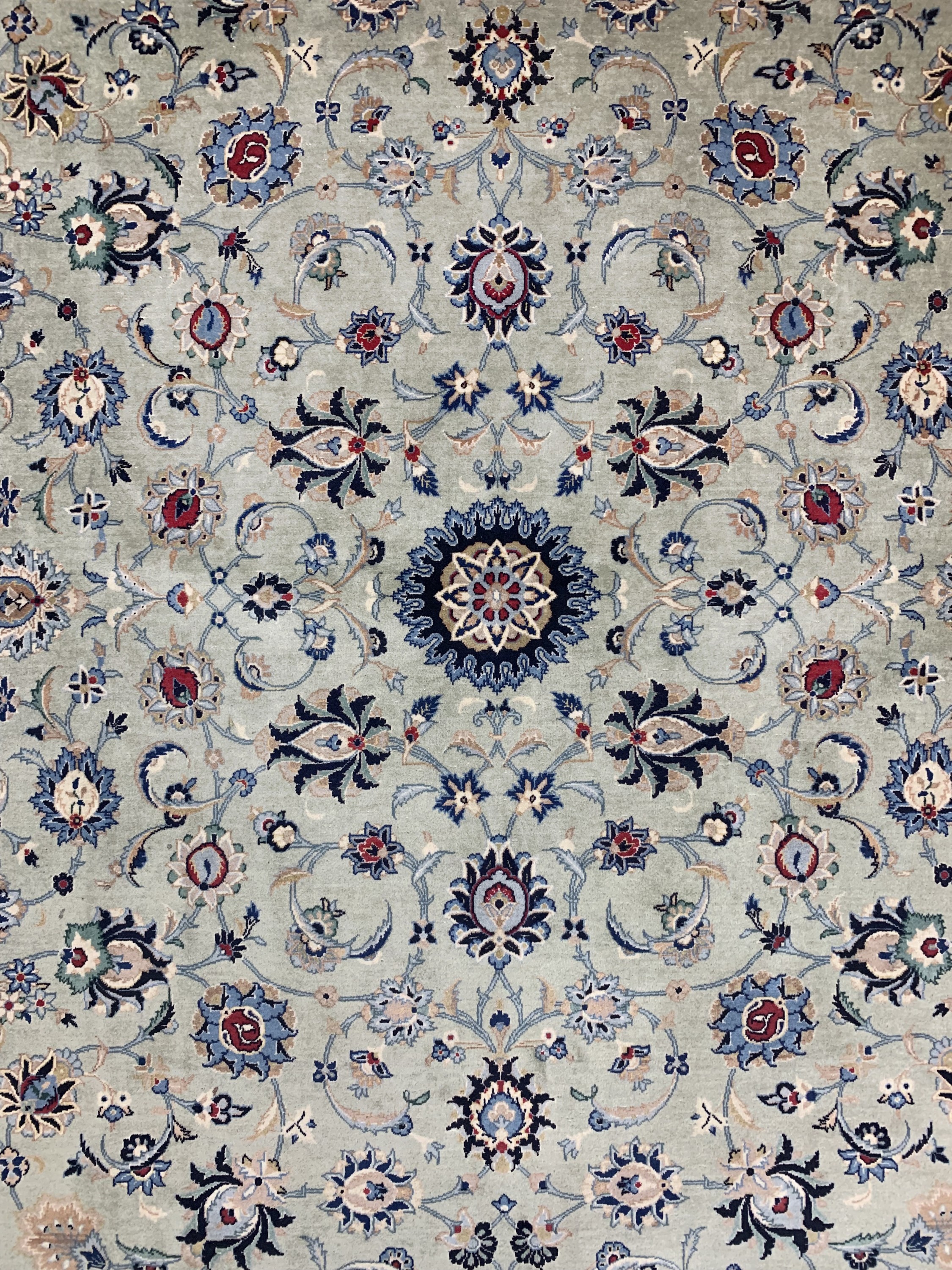 Detail d: Keschan fein sign., Persien, Mitte 20.Jhd.,Korkwolle, ca. 453 x 353 cm, EHZ: 2, leicht verblasst