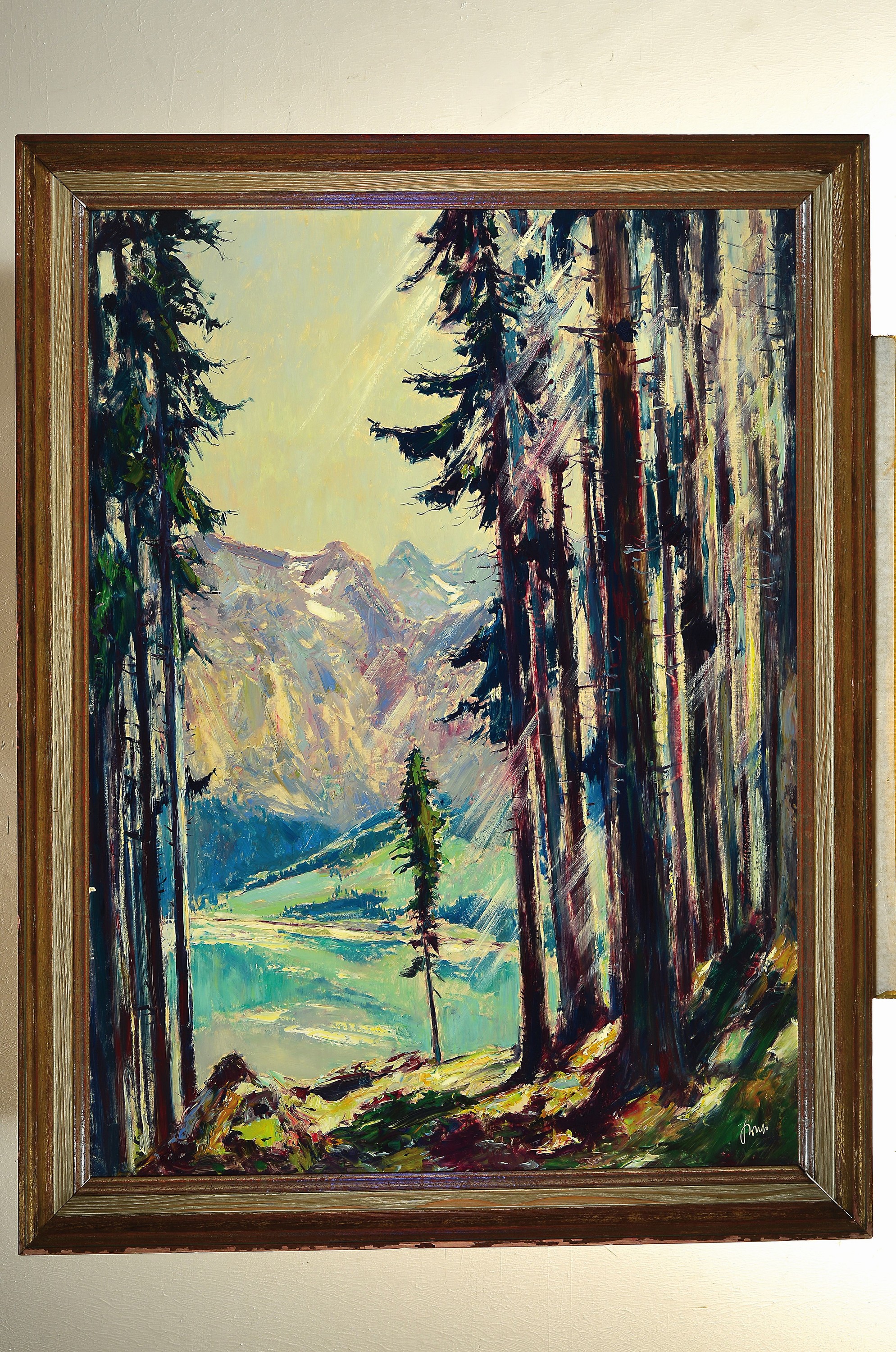 Detail k: Karl Graf, 1902-1986 Speyer, im Schwarzwald, Öl/Hartfaser, sign., ca. 115x 85cm, R.