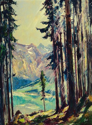 Image 26885044 - Karl Graf, 1902-1986 Speyer, im Schwarzwald, Öl/Hartfaser, sign., ca. 115x 85cm, R.
