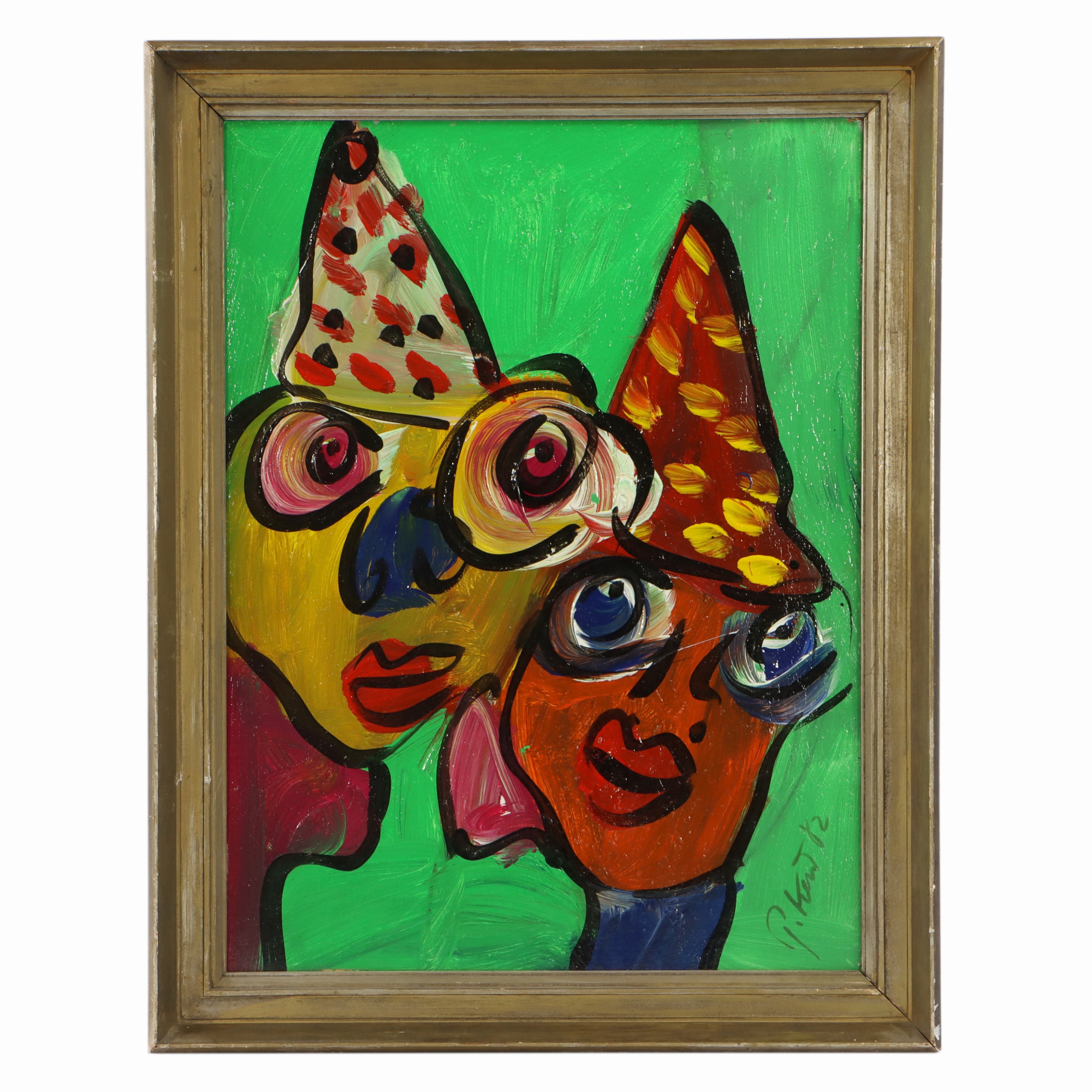 Image 26885211 - Peter Robert Keil, 1982, ohne Titel, ca. 80x60 cm, signiert u. datiert, Öl/Acryl ...