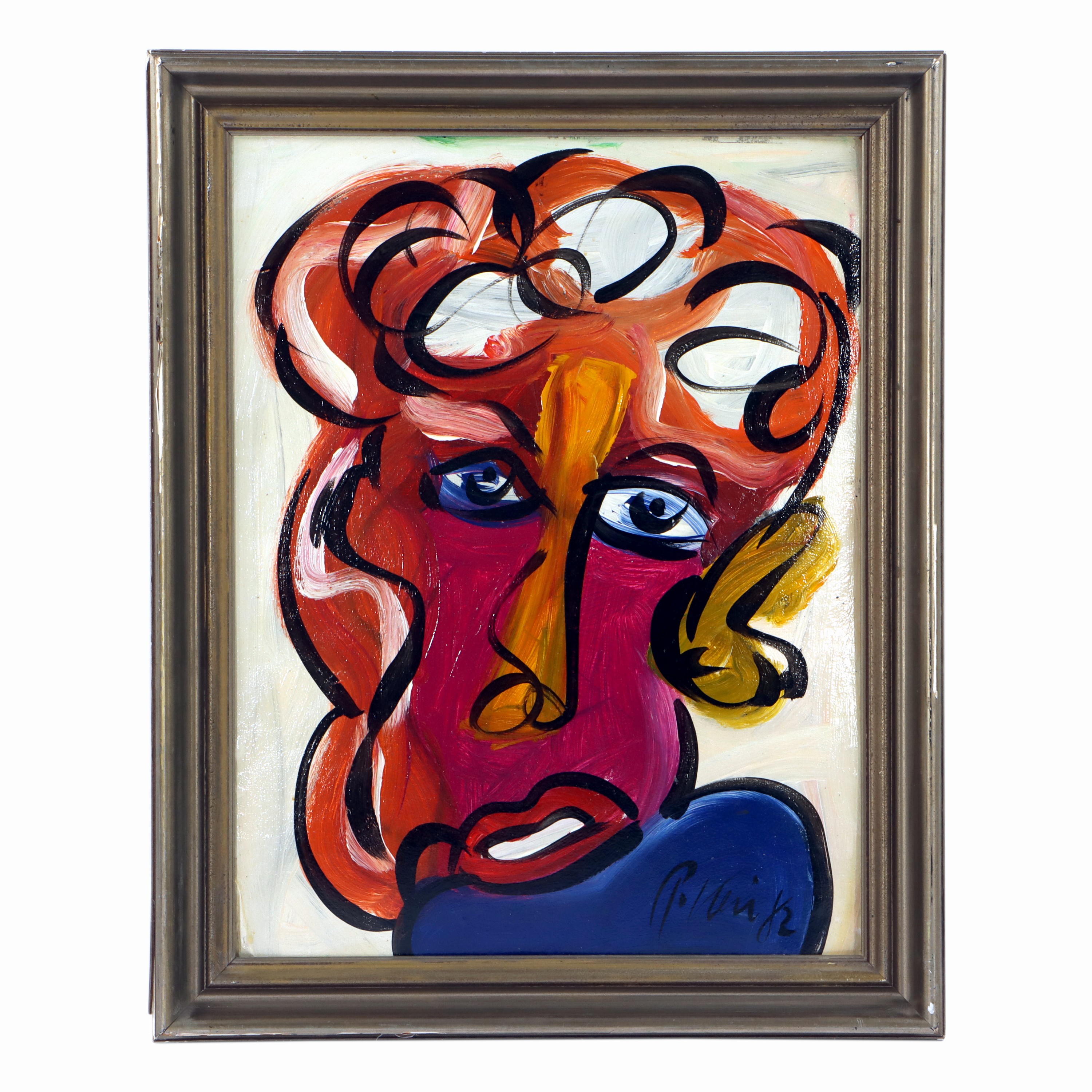 Image 26885212 - Peter Robert Keil, 1982, ohne Titel, ca. 75x58 cm, signiert u. datiert, Öl/Acryl ...