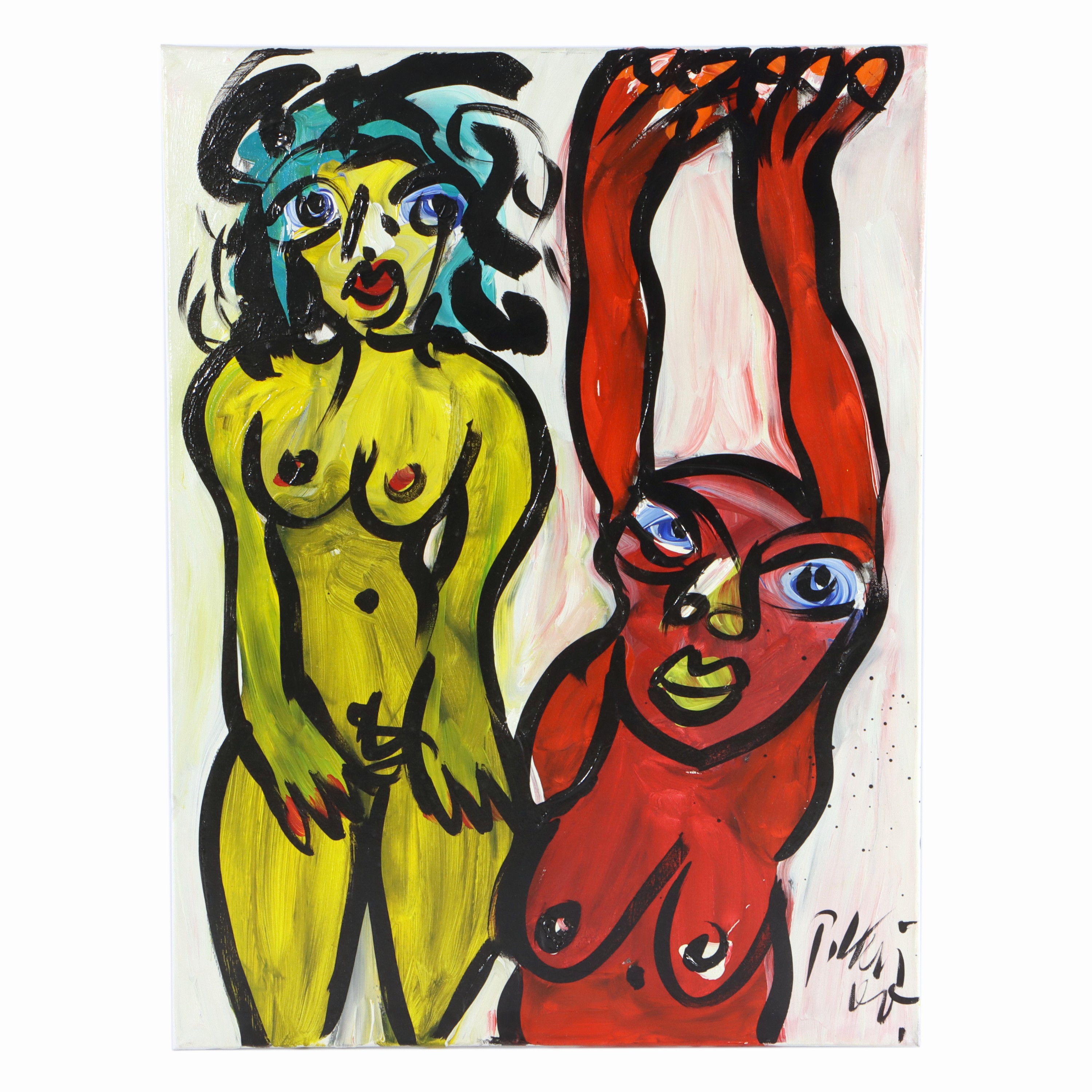Image 26885219 - Peter Robert Keil, 2000, ohne Titel, ca. 80x60 cm, signiert u. datiert, Öl/Acryl ...