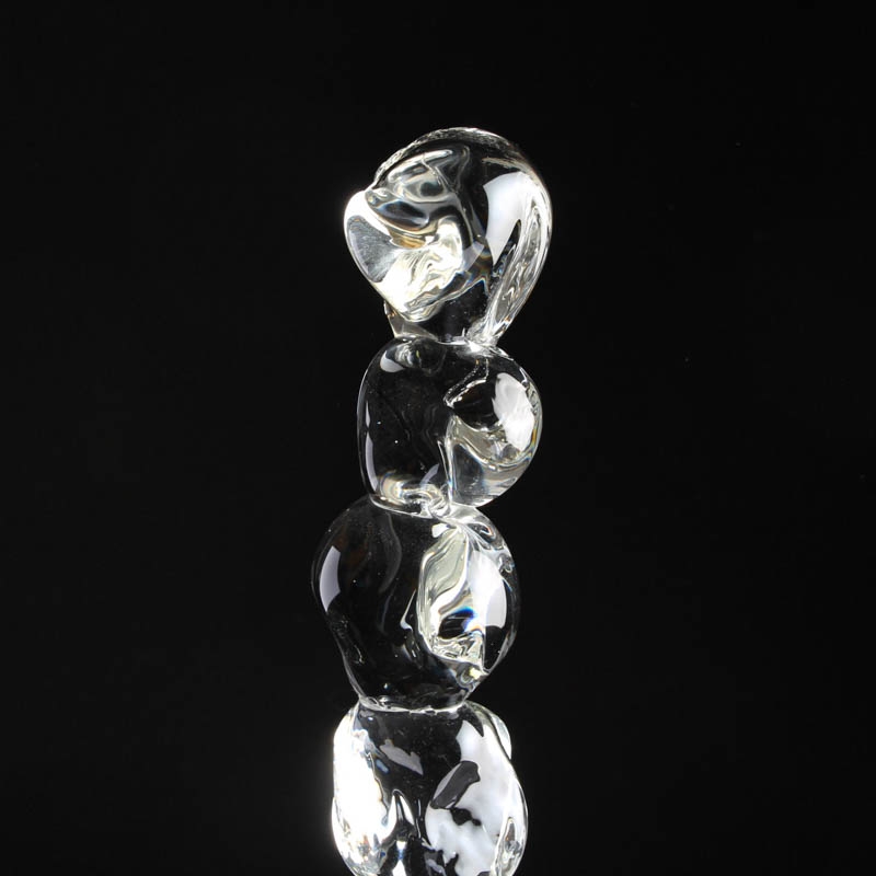 Detail e: Paar Glasskulpturen, Ermanno Nason für Cenedese, Murano, Italien, 1960/70er-Jahre, 1x schwach grün getöntes Glas, übereinander gestapelte ...