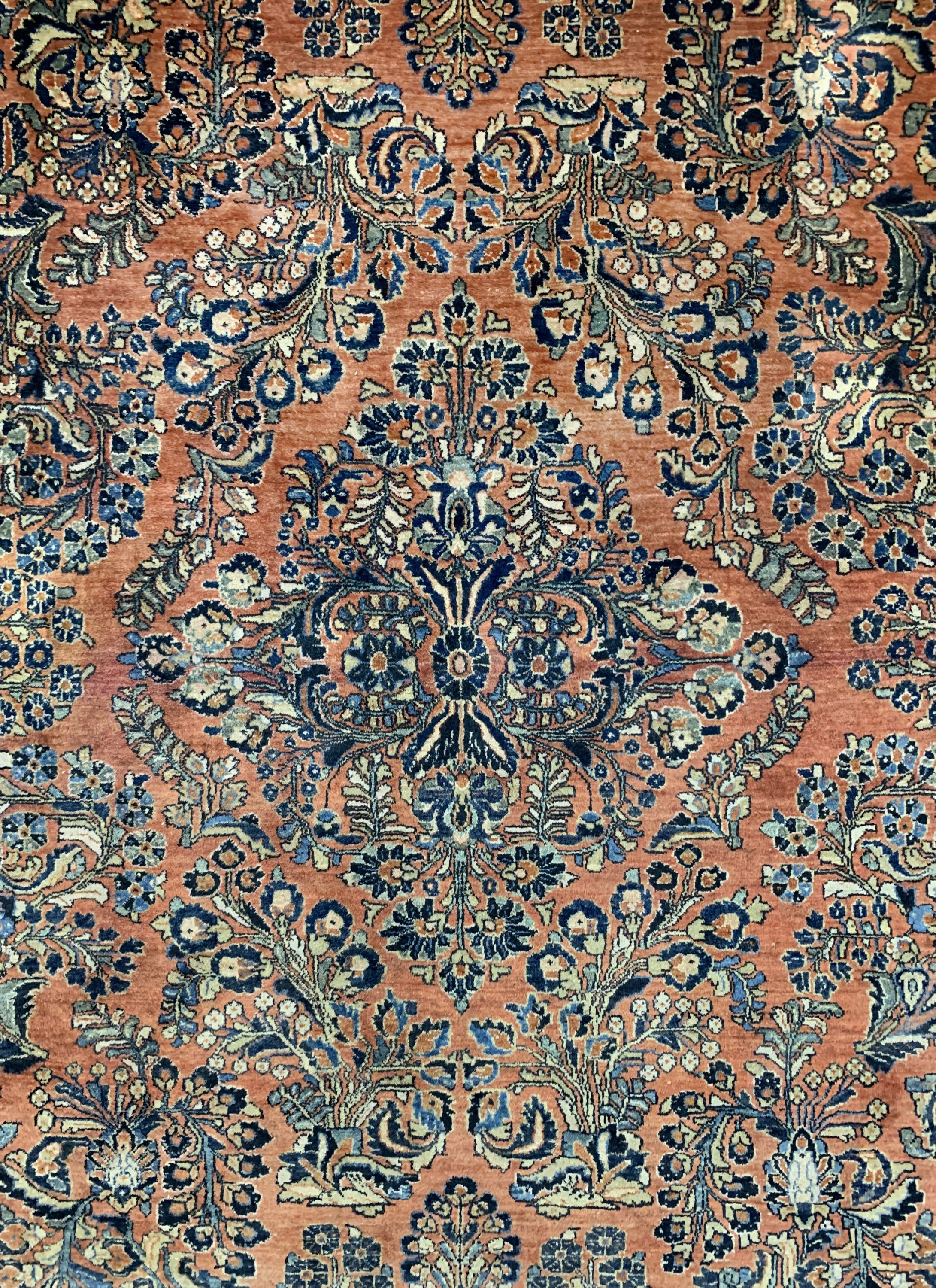 Detail d: Us Re-Import Sarogh antik, Persien, um 1900, Wolle auf Baumwolle, ca. 420 x 370 cm, EHZ: 2