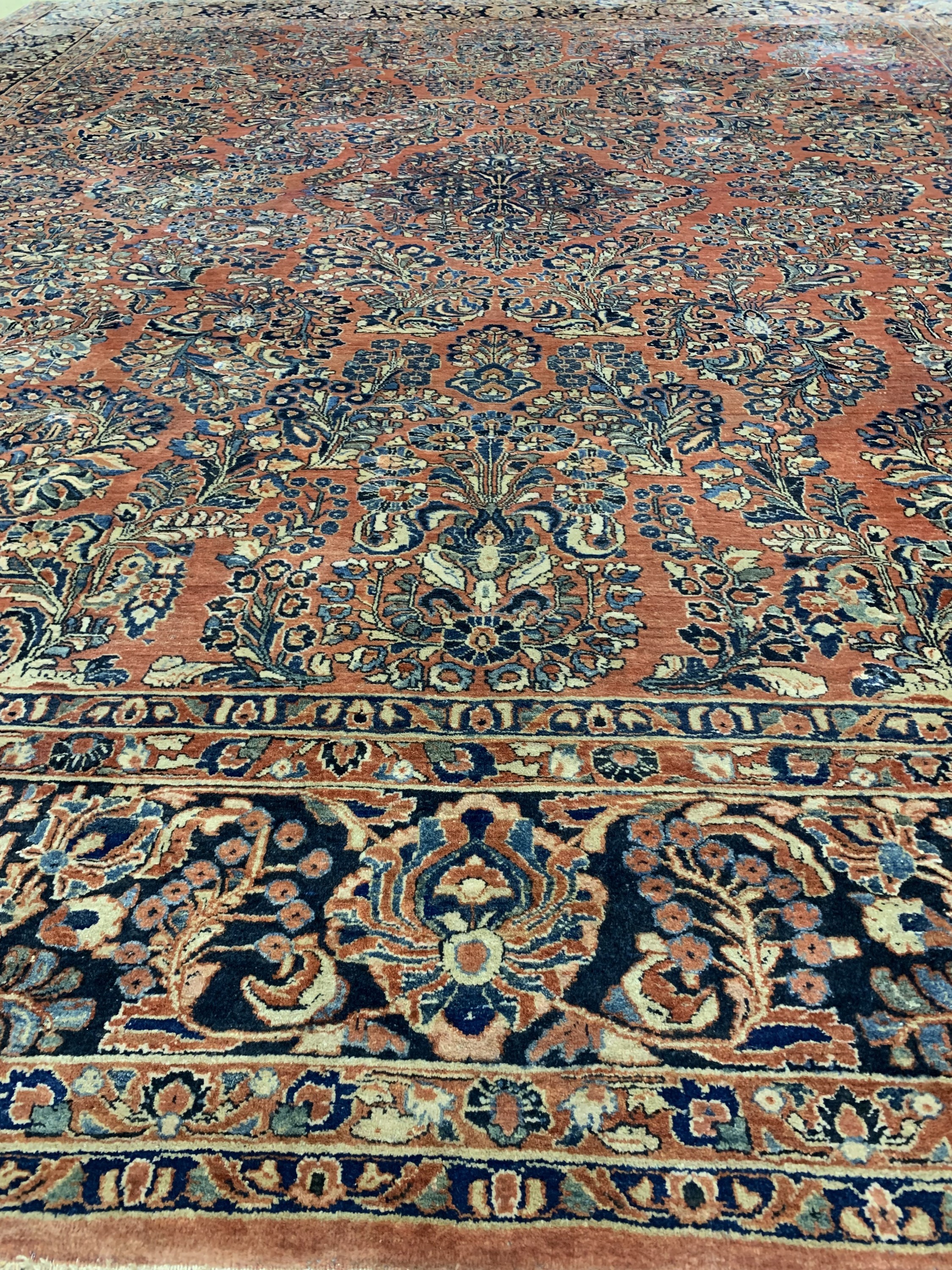 Detail h: Us Re-Import Sarogh antik, Persien, um 1900, Wolle auf Baumwolle, ca. 420 x 370 cm, EHZ: 2