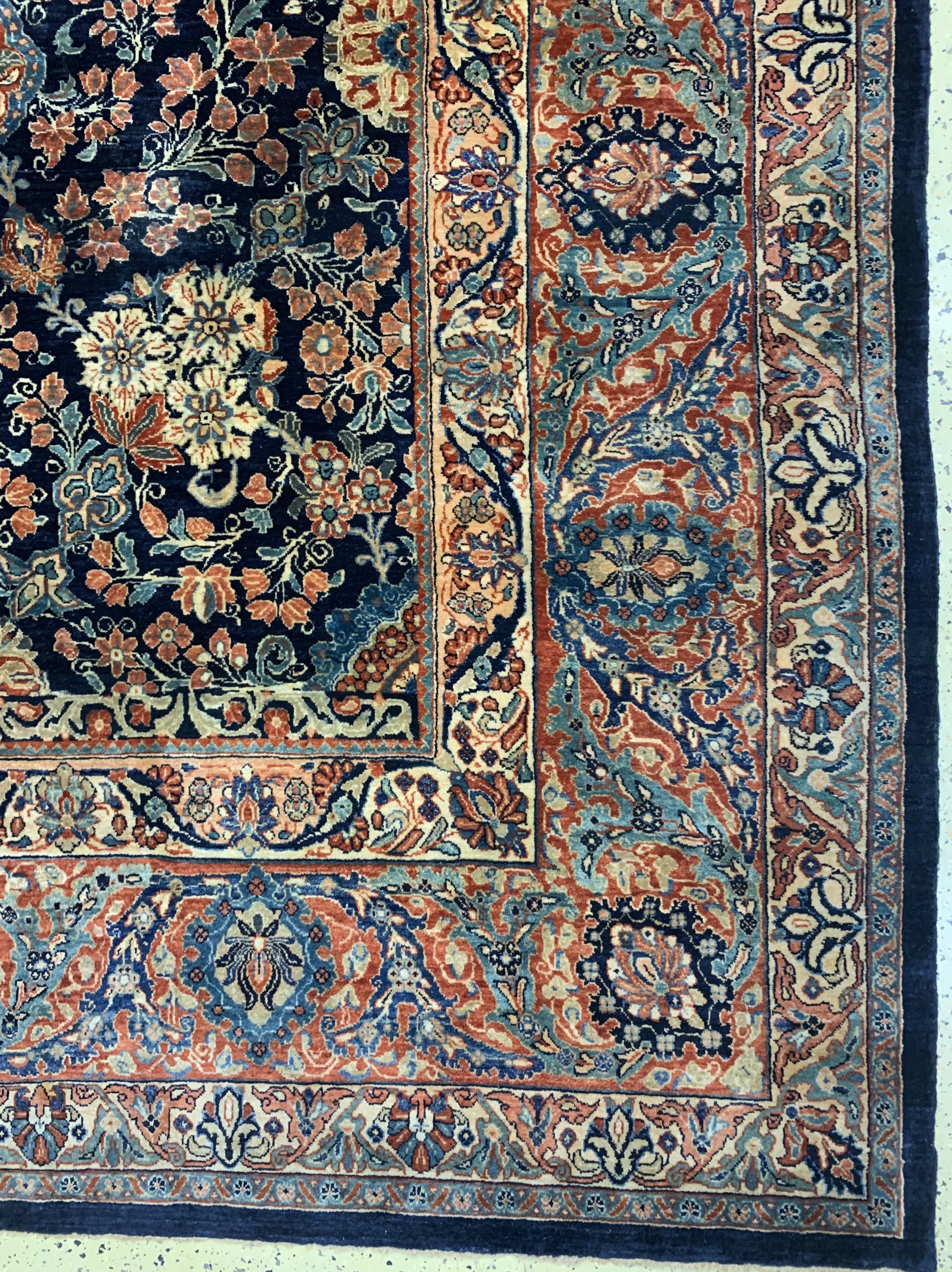 Detail a: Us-Re-Import Sarogh antik, Persien, um 1900, Wolle auf Baumwolle, ca. 445 x 370 cm, EHZ: 2