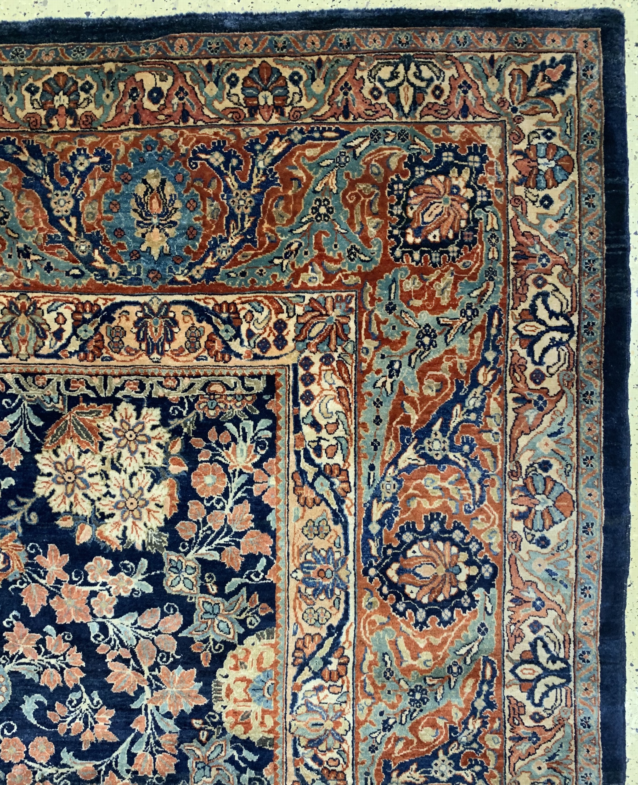 Detail g: Us-Re-Import Sarogh antik, Persien, um 1900, Wolle auf Baumwolle, ca. 445 x 370 cm, EHZ: 2