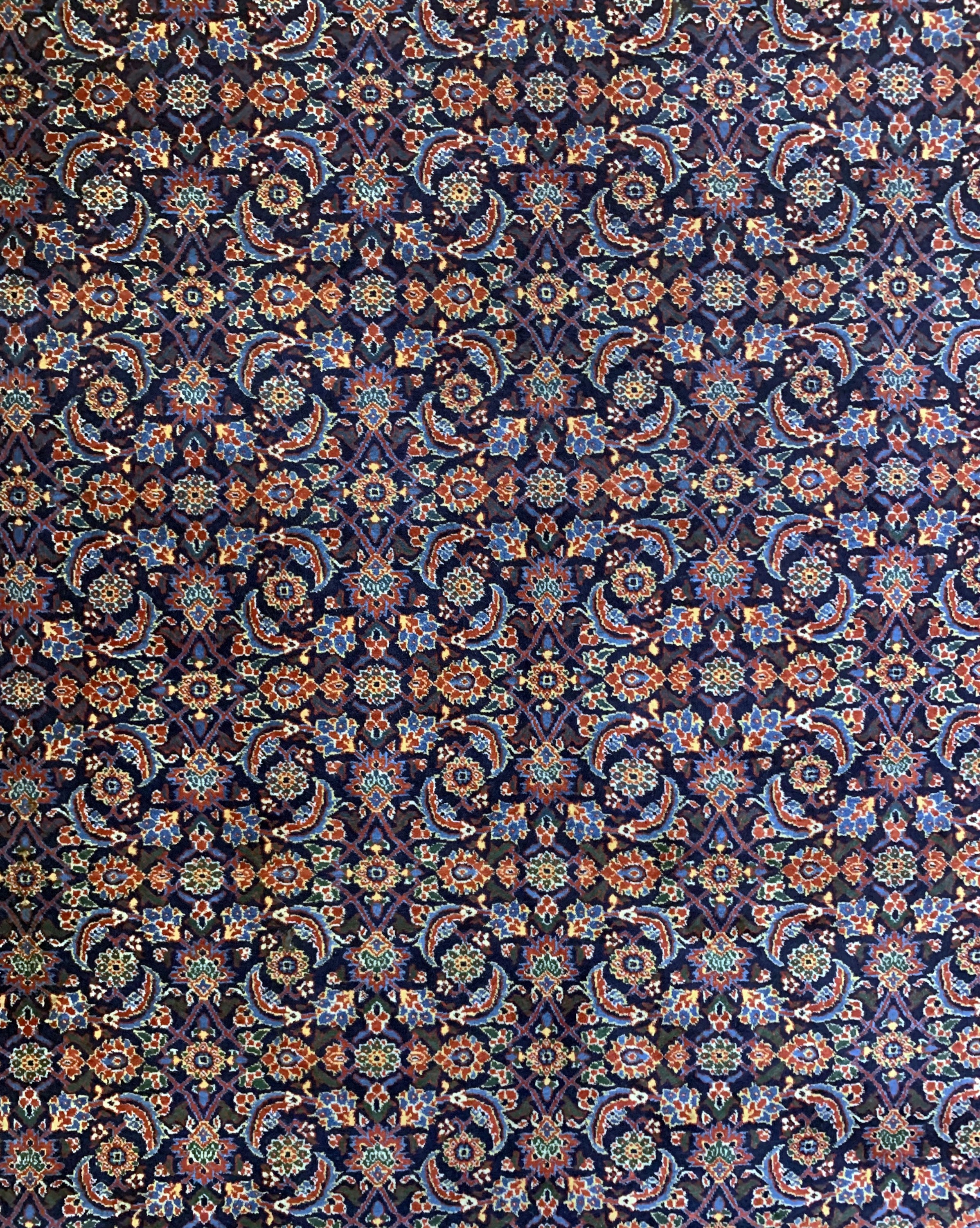 Detail d: Täbriz fein(50 Raj), Persien, Anfang 20.Jhd, Korkwolle auf Baumwolle, ca. 500 x 370cm, EHZ: 2, (restauriert)