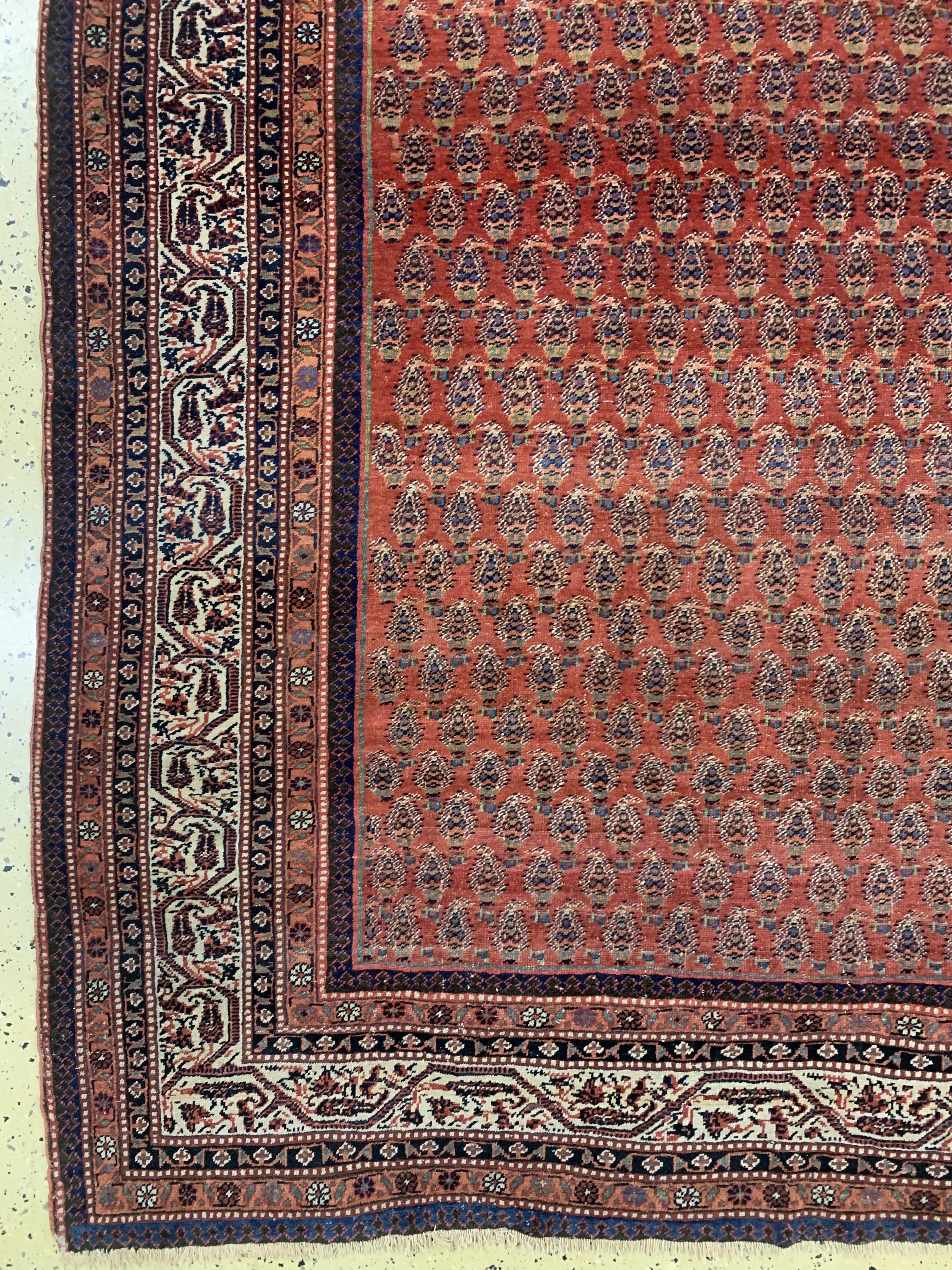 Detail b: Serabend"Kelley"antik, Persien, um 1900, Wolle auf Baumwolle, ca. 406 x 176 cm, EHZ: 3