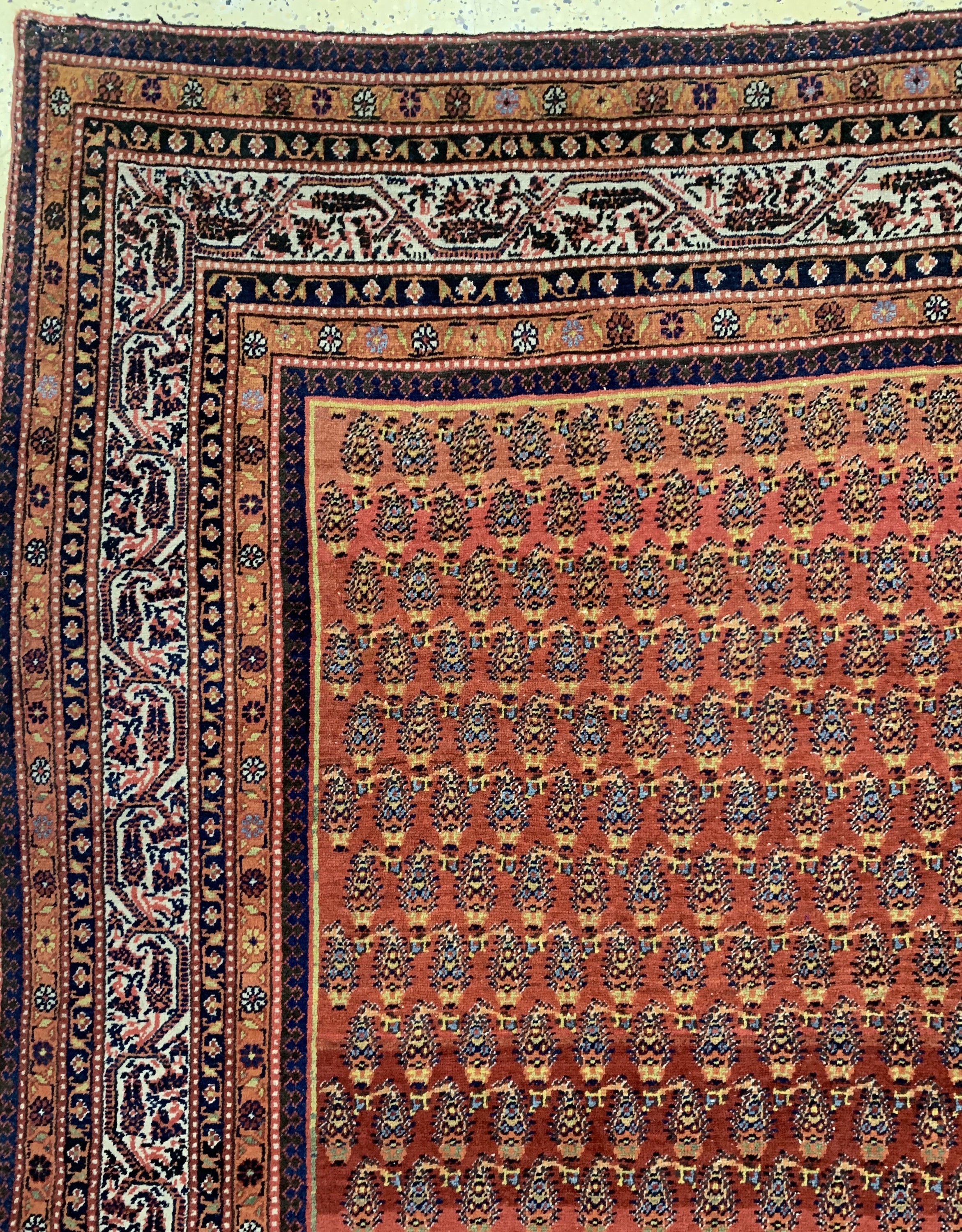 Detail e: Serabend"Kelley"antik, Persien, um 1900, Wolle auf Baumwolle, ca. 406 x 176 cm, EHZ: 3