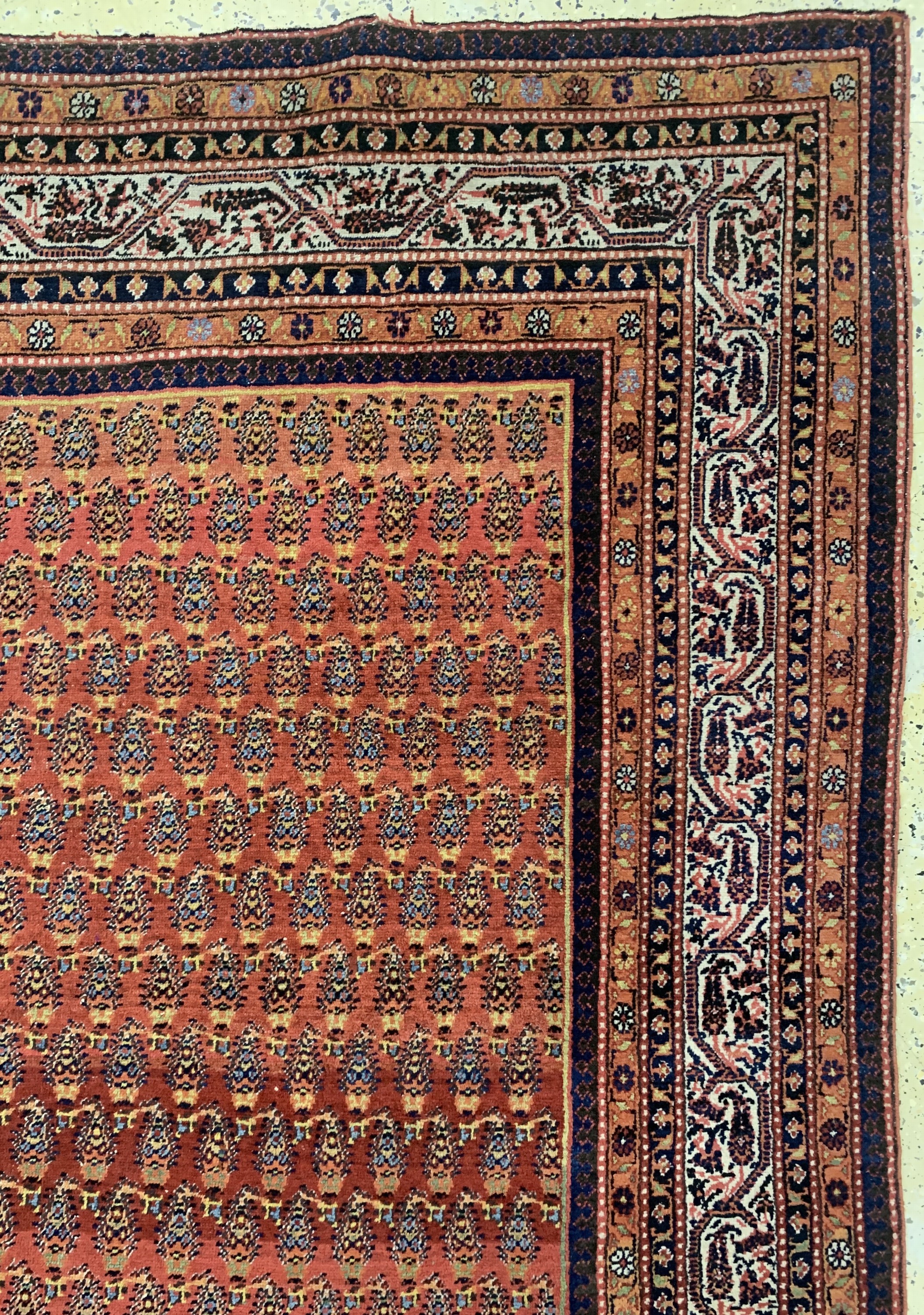 Detail f: Serabend"Kelley"antik, Persien, um 1900, Wolle auf Baumwolle, ca. 406 x 176 cm, EHZ: 3