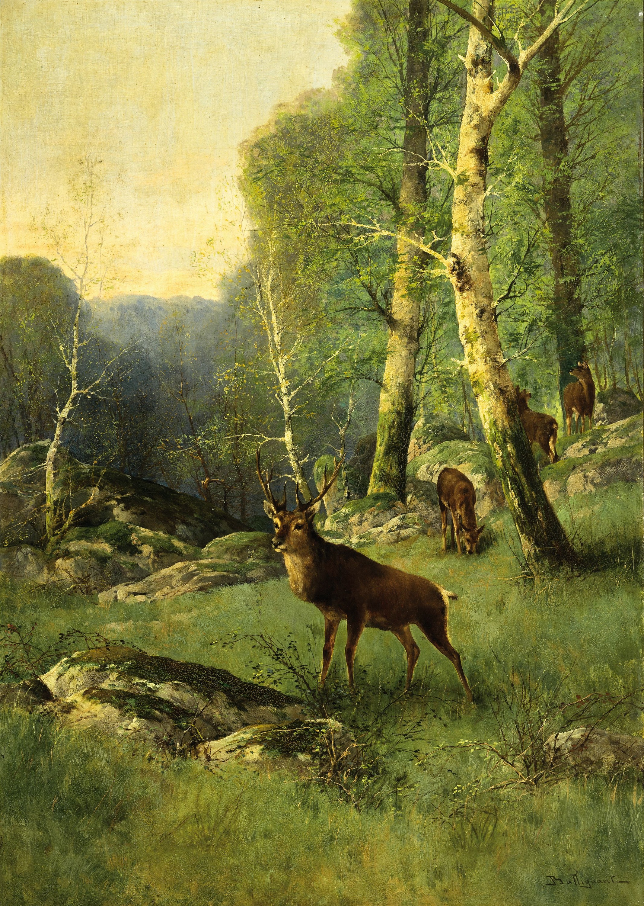 "Battiguant" Jules Gustave Bahieu, 1847 Dour-1916 Champigny-Sur-Marne, "Der König des Tales" so auf Keilrahmen bez., ...