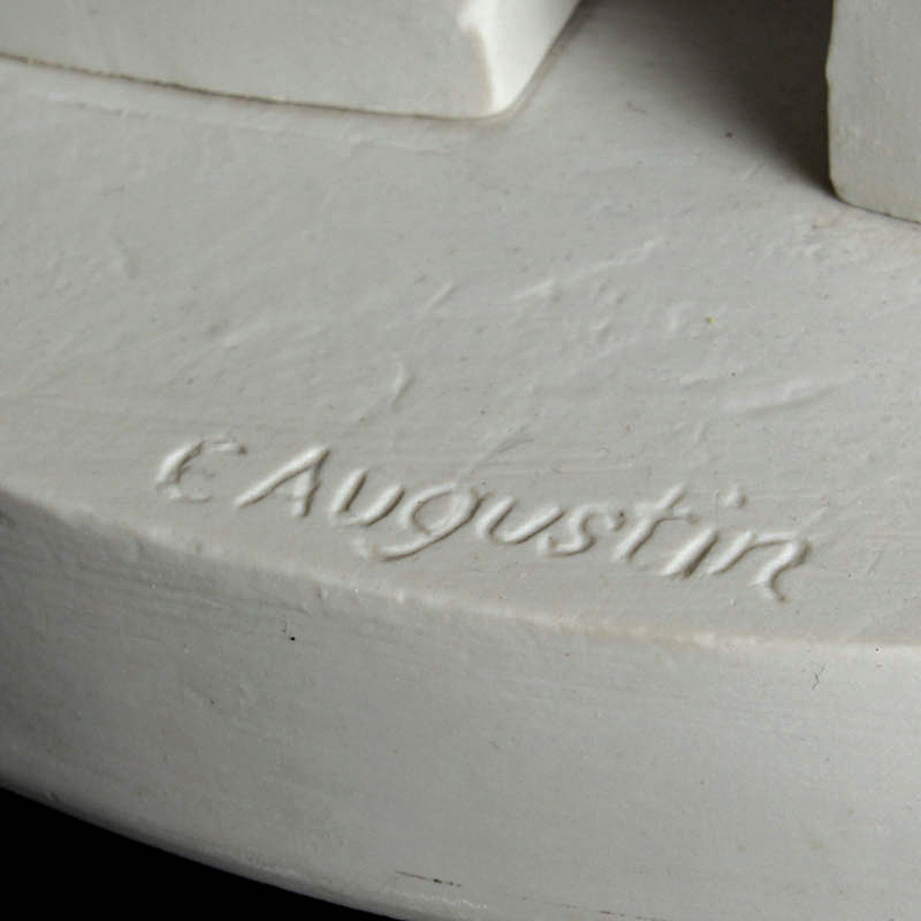 Detail g: Porzellanfigur, Edgar Augustin (1936-1996), Goebel Galerie, 1981-89, unglasiertes Weißporzellan, Doppelfigur auf ovaler Plinthe,limitierte Auflage ...