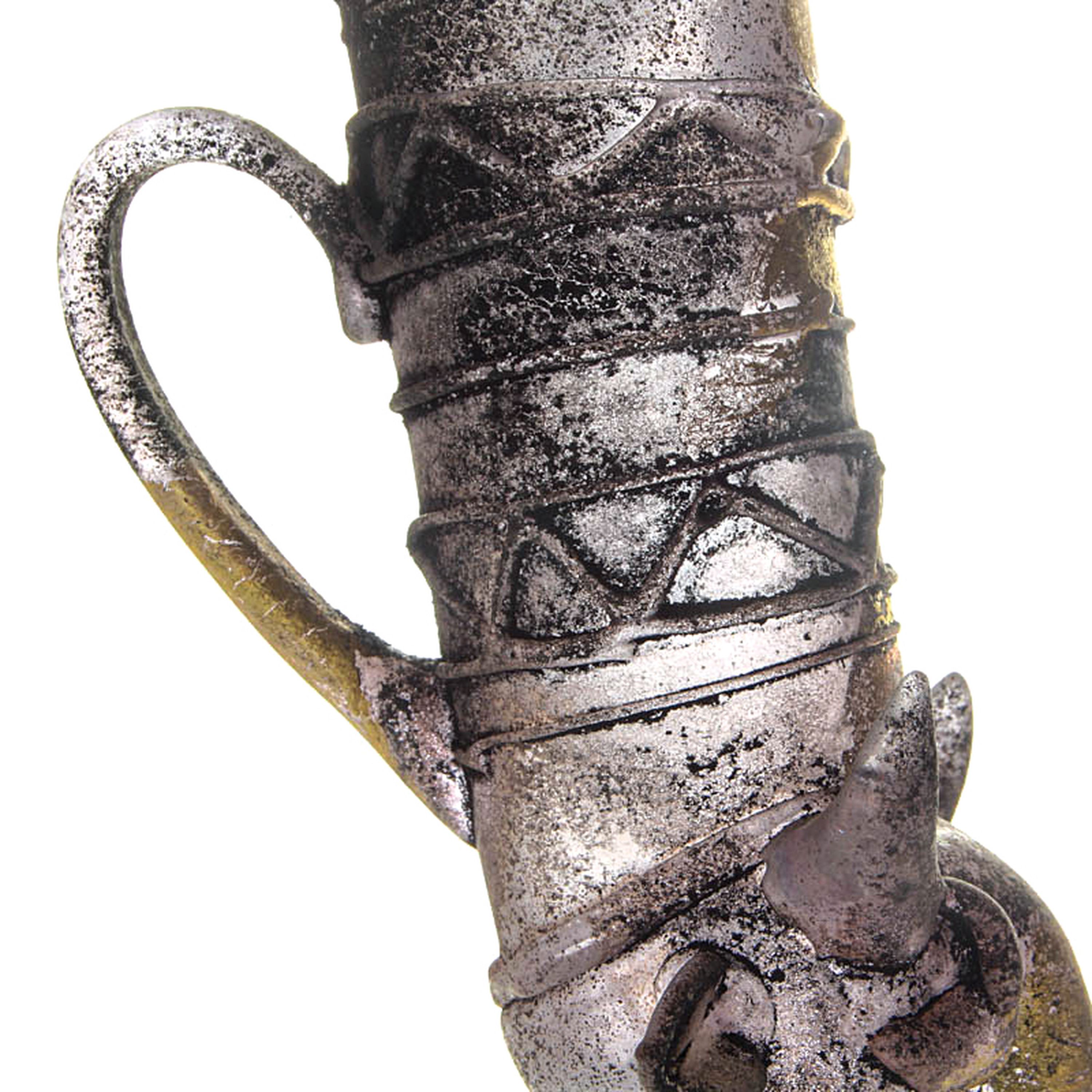 Detail a: Figürliches Gefäß "Vetro a scavo"-Unikat, Ermanno Nason bei Cenedese, 1963-72, Gestalt eines ur- bzw. frühgeschichtlichen Rhyton- ...