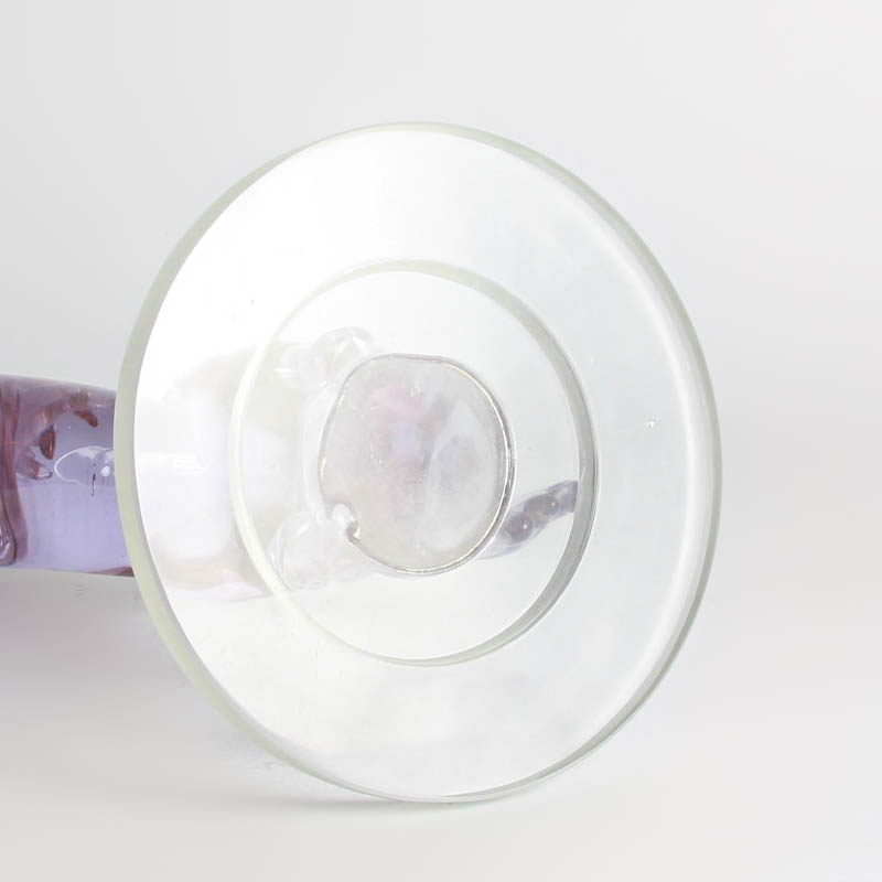 Detail f: Glasskulptur Pferd, Ermanno Nason für Cenedese, Murano, Italien, Neodymium-Glas, aufsteigendes Pferd, auf rundem gestuften Sockel, H. 33 cm