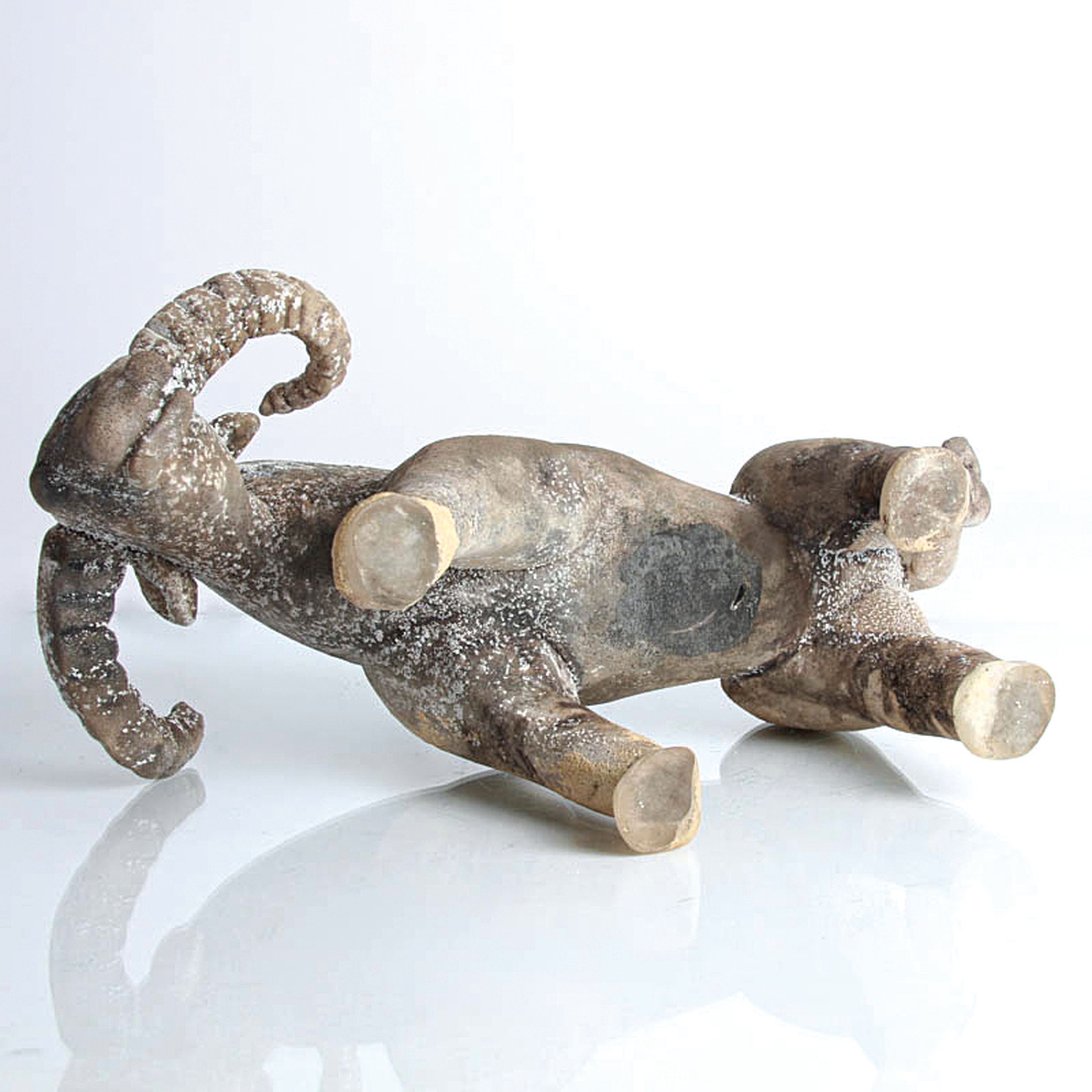 Detail e: Vetro a scavo-Glasskulptur Wasserbüffel, Ermanno Nason für Cenedese, Murano, Italien, farbloses Glas, matte und aufgeraute Oberfläche in vetro a ...
