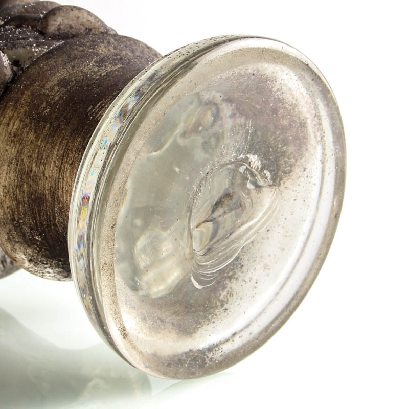 Detail e: Vetri a scavo-Büste, Ermanno Nason, Murano, Italien, farbloses Glas, matte und aufgerauhte Oberfläche in Vetro a scavo -Techni, Kohle-Patina, ...