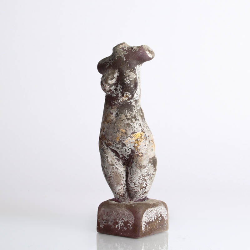 Detail a: Vetro a Scavo-Skulptur, Ermanno Nason für Cenedese, Murano, Italien, farbloses Glas, mattierte und aufgerauhte Oberfläche durch Vetro a ...