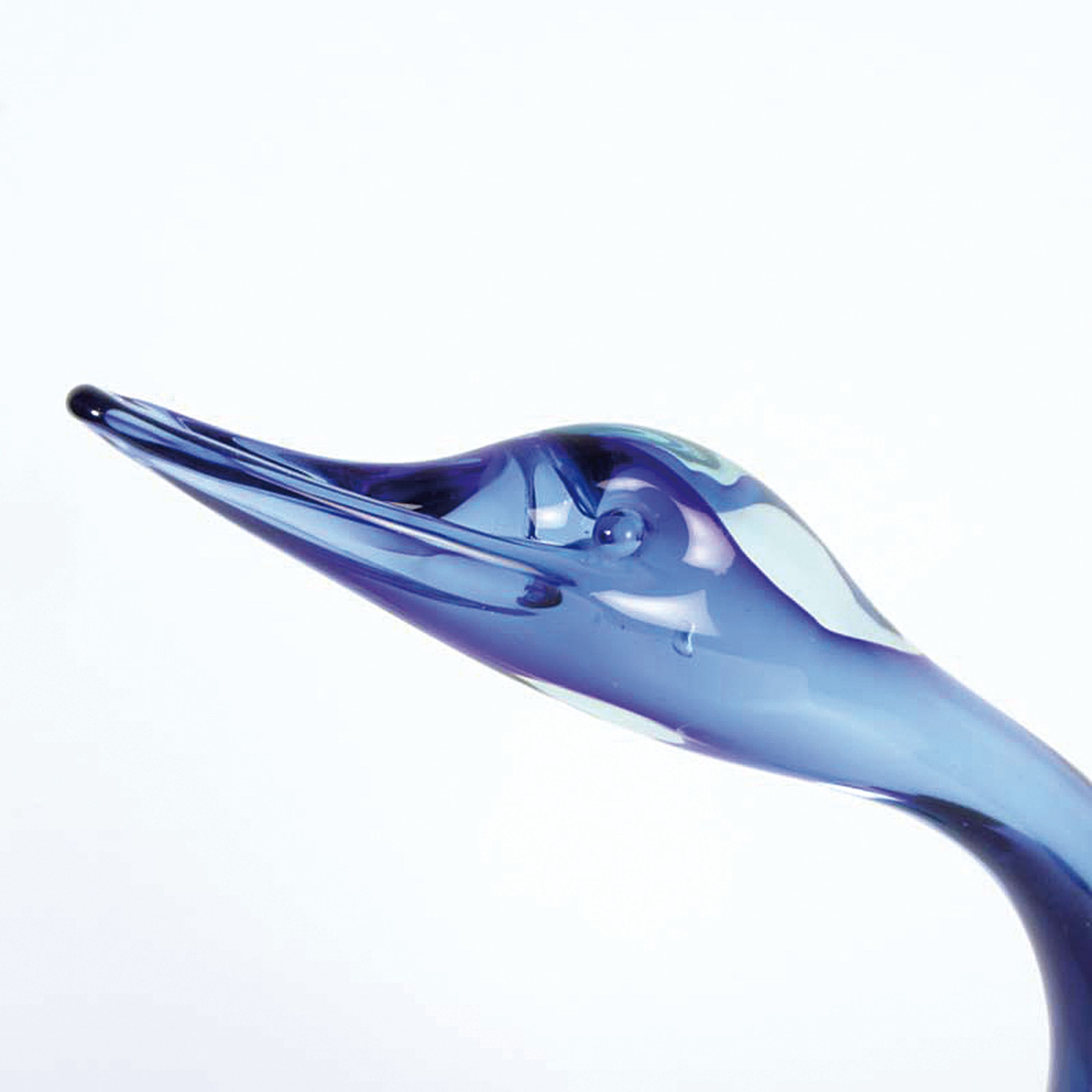 Detail a: Glasskulptur, Flavio Poli für Seguso, 1960er Jahre, sommerso, blaues Glas mit türkisem Innenüberfang, H. ca. 42cm