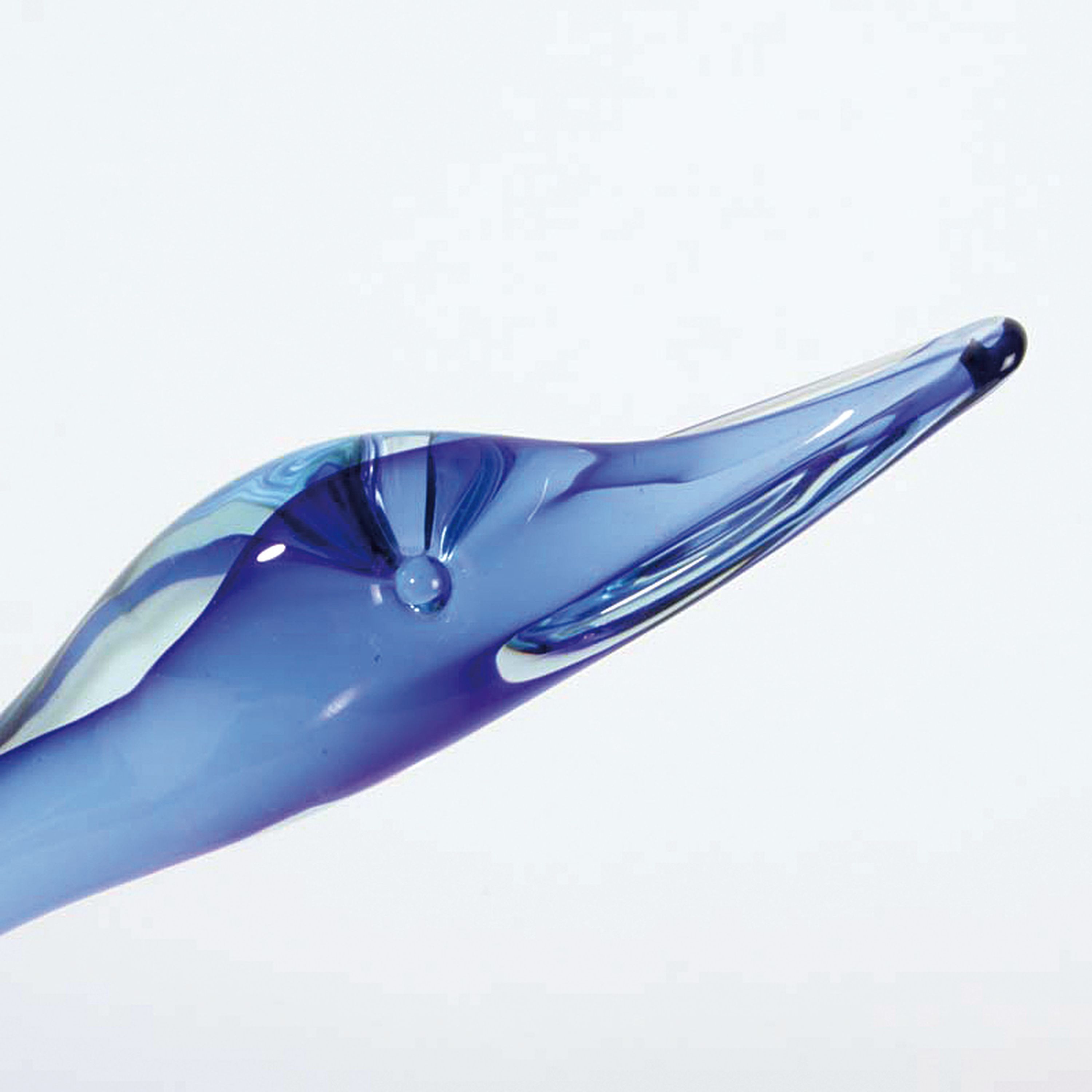 Detail d: Glasskulptur, Flavio Poli für Seguso, 1960er Jahre, sommerso, blaues Glas mit türkisem Innenüberfang, H. ca. 42cm