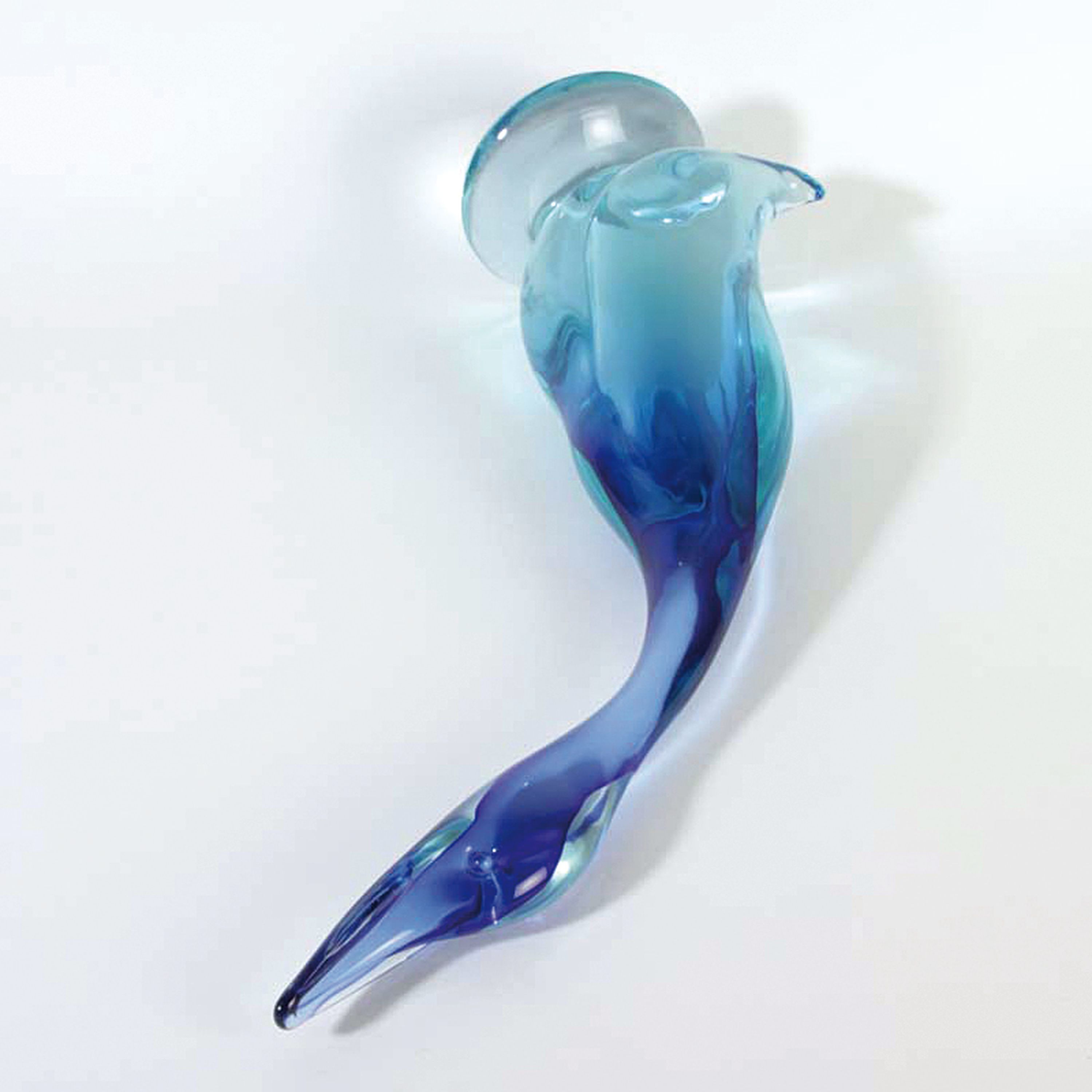 Detail e: Glasskulptur, Flavio Poli für Seguso, 1960er Jahre, sommerso, blaues Glas mit türkisem Innenüberfang, H. ca. 42cm