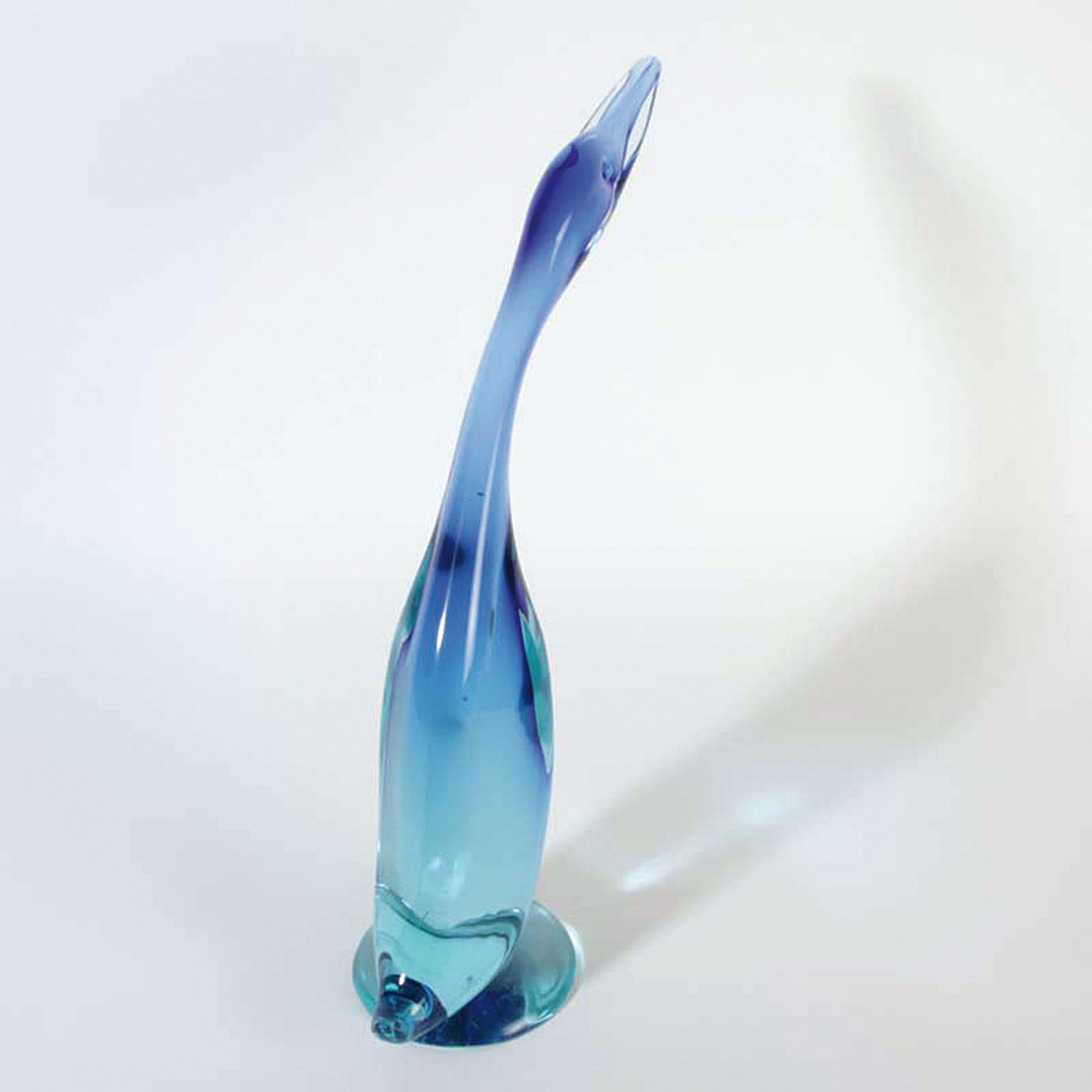 Detail g: Glasskulptur, Flavio Poli für Seguso, 1960er Jahre, sommerso, blaues Glas mit türkisem Innenüberfang, H. ca. 42cm