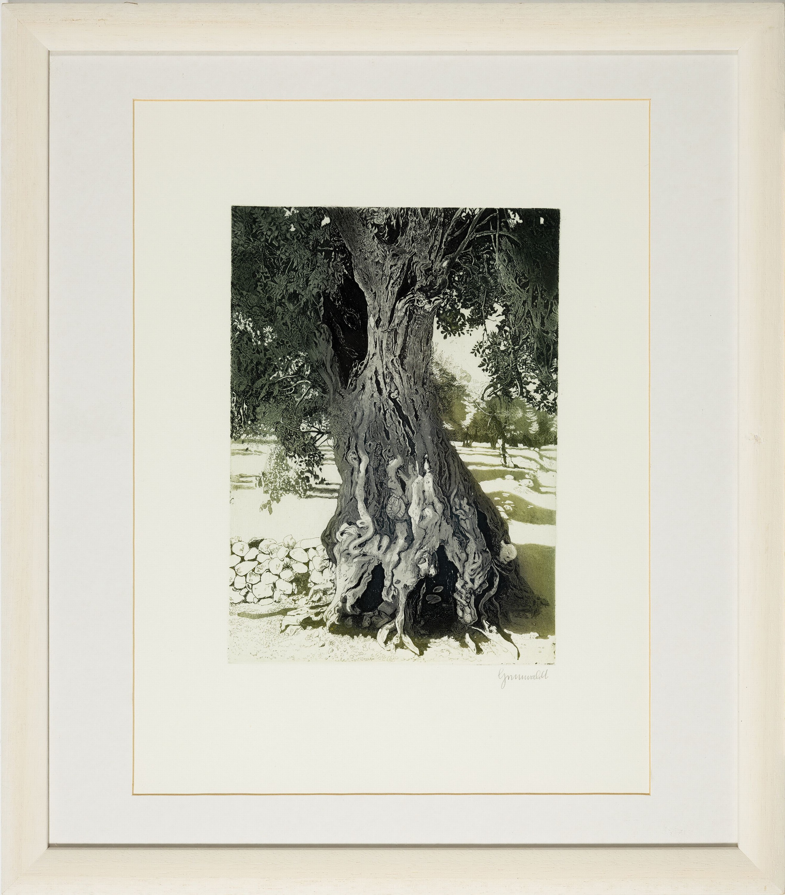 Detail k: Herbert Grunwaldt, 1928-2014 Hamburg, 3 Farbaquatintaradierungen: Elfenwald, sign., ca. 23x36cm, u.Gl., R. ca. 43x47cm; Elfenwald, sign. und dat. ...