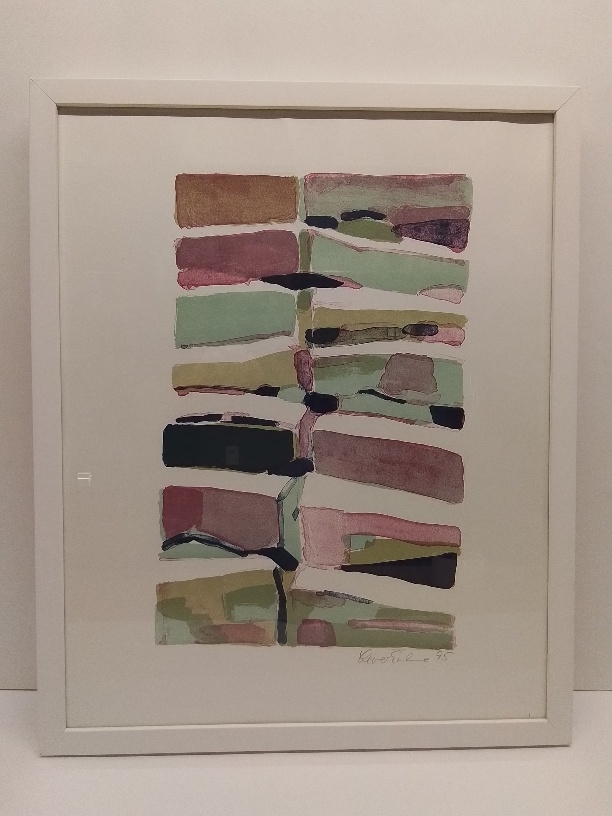 Detail a: Silke Leverkühne, geb. 1953 Rendsburg, drei Farblithographien Hügellandschaft/ Steinhaufen, 2x Querformat, 1x Hochformat, alle sign. und dat. 95, ...
