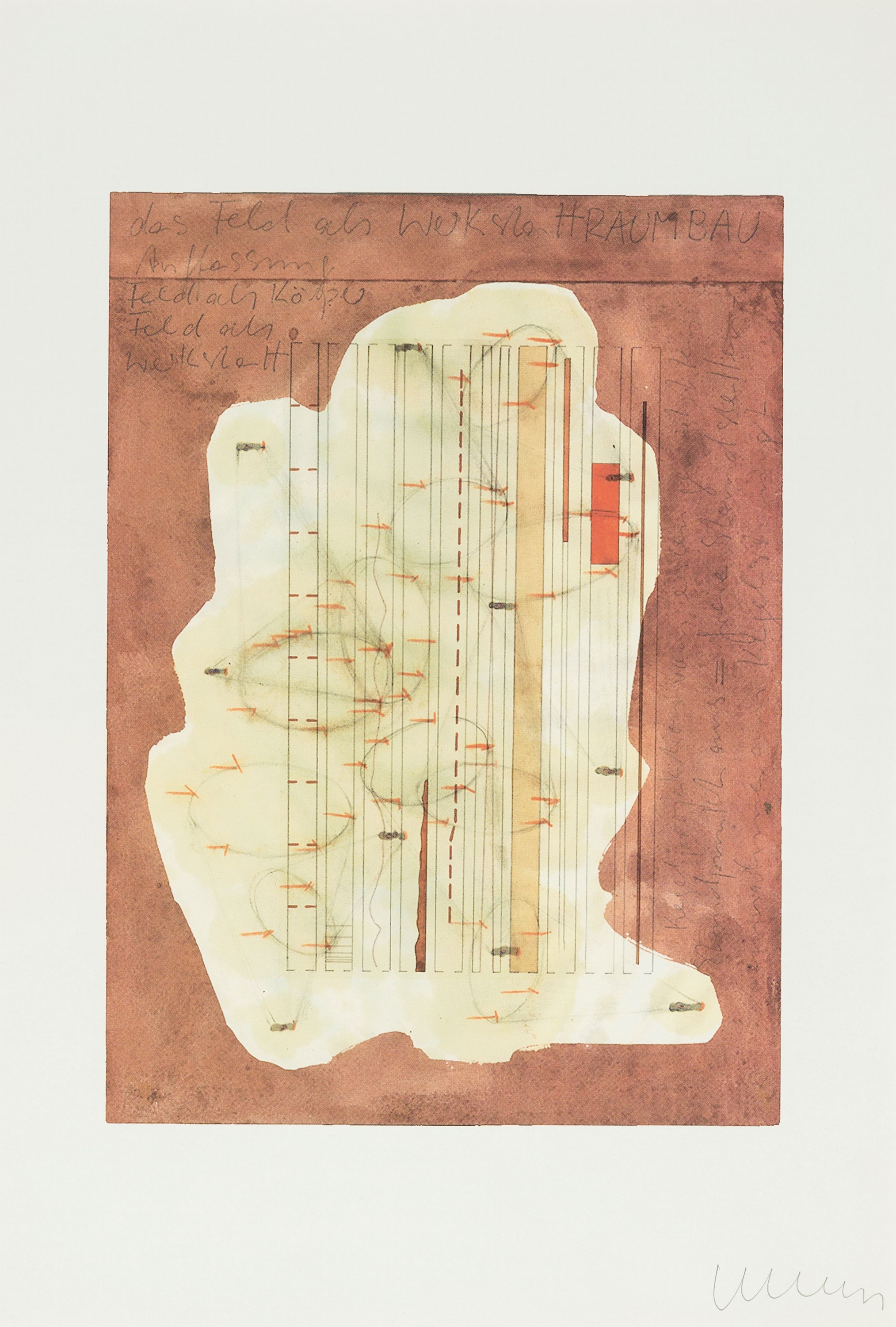 Franz Erhard Walther, geb. 1939 Fulda, 2 Lithographien: Zerfall des Sockels, Werkbau, die Bilder sind im Kopf, Farblithographien, sign., je ca. ...