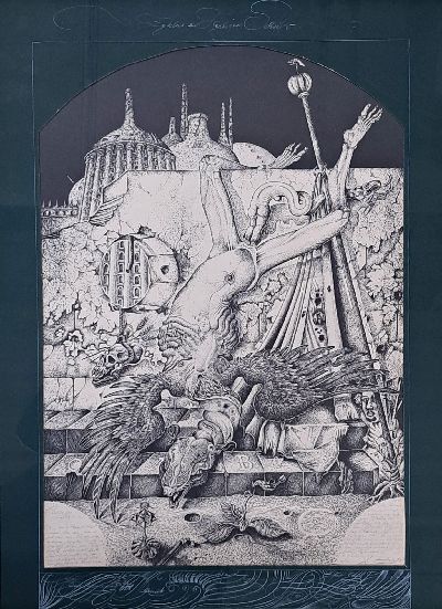 26887804k - Werner Holz, 1948 Grünstadt-1991 Ludwigshafen, Die Töchter des Loth, aus: Zyklus zur ...