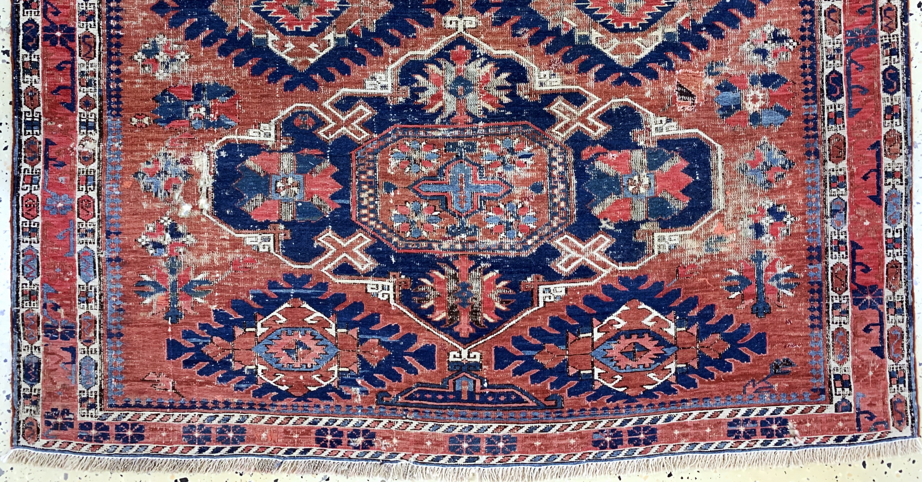 Detail c: Sumakh antik, Kaukasus, um 1900, Wolle auf Wolle, ca. 184 x 124 cm, EHZ: 4