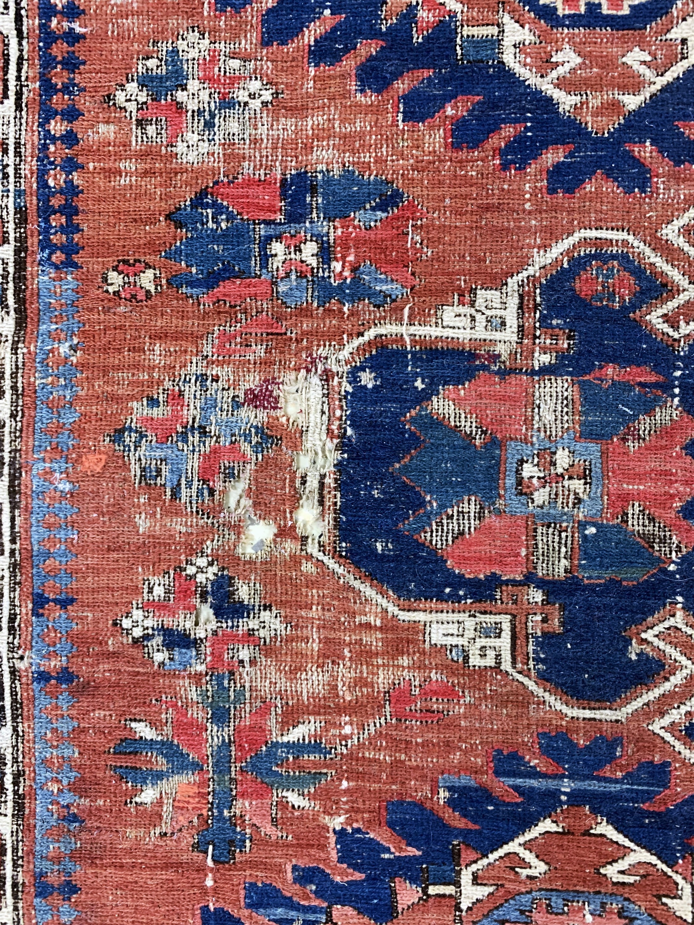Detail d: Sumakh antik, Kaukasus, um 1900, Wolle auf Wolle, ca. 184 x 124 cm, EHZ: 4