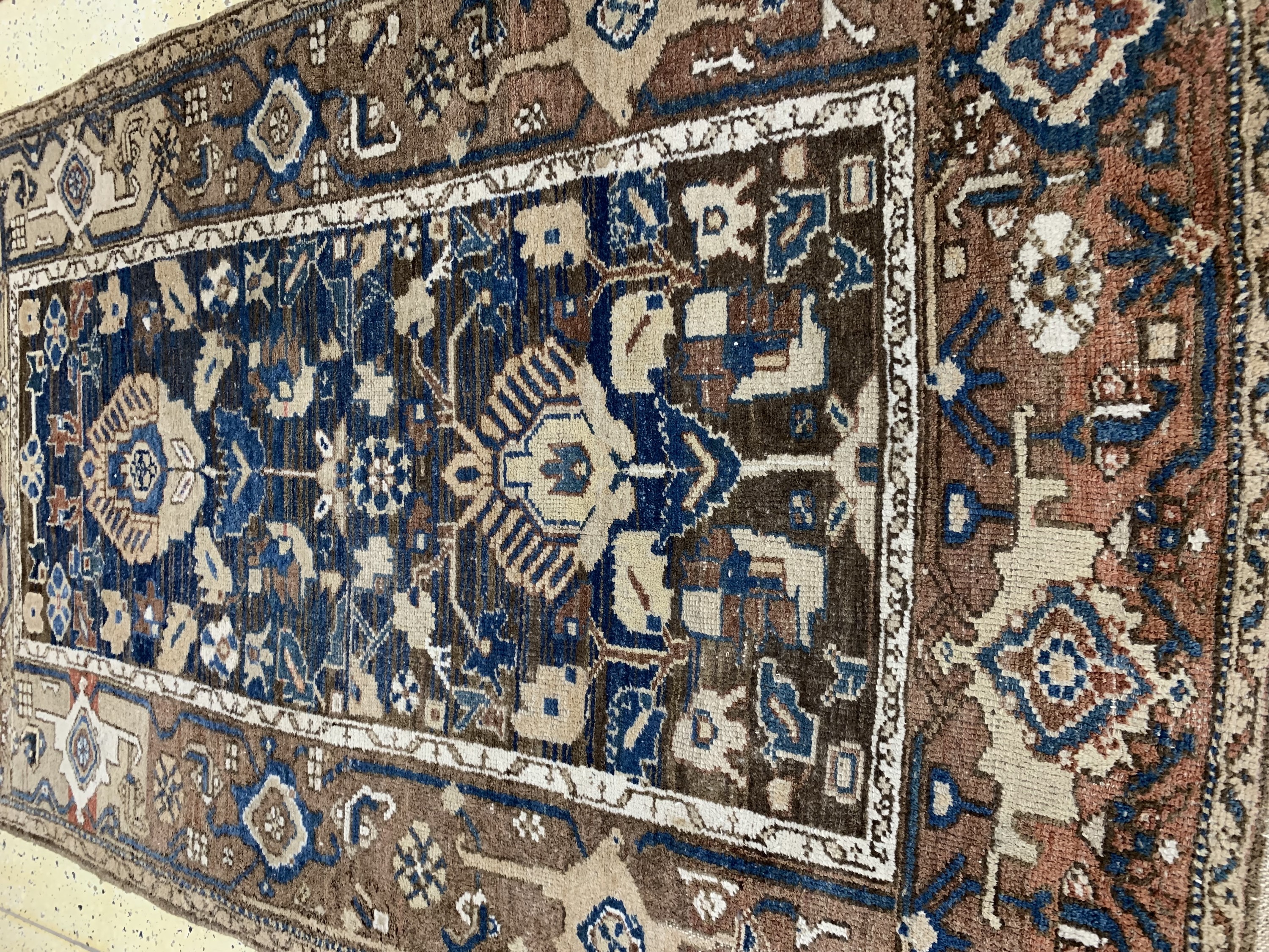 Detail g: Konvolut aus 4 Persische Brücken, Anfang 20.Jhd, Wolle auf Baumwolle, ca. 199 x 138 cm, EHZ: 2-3