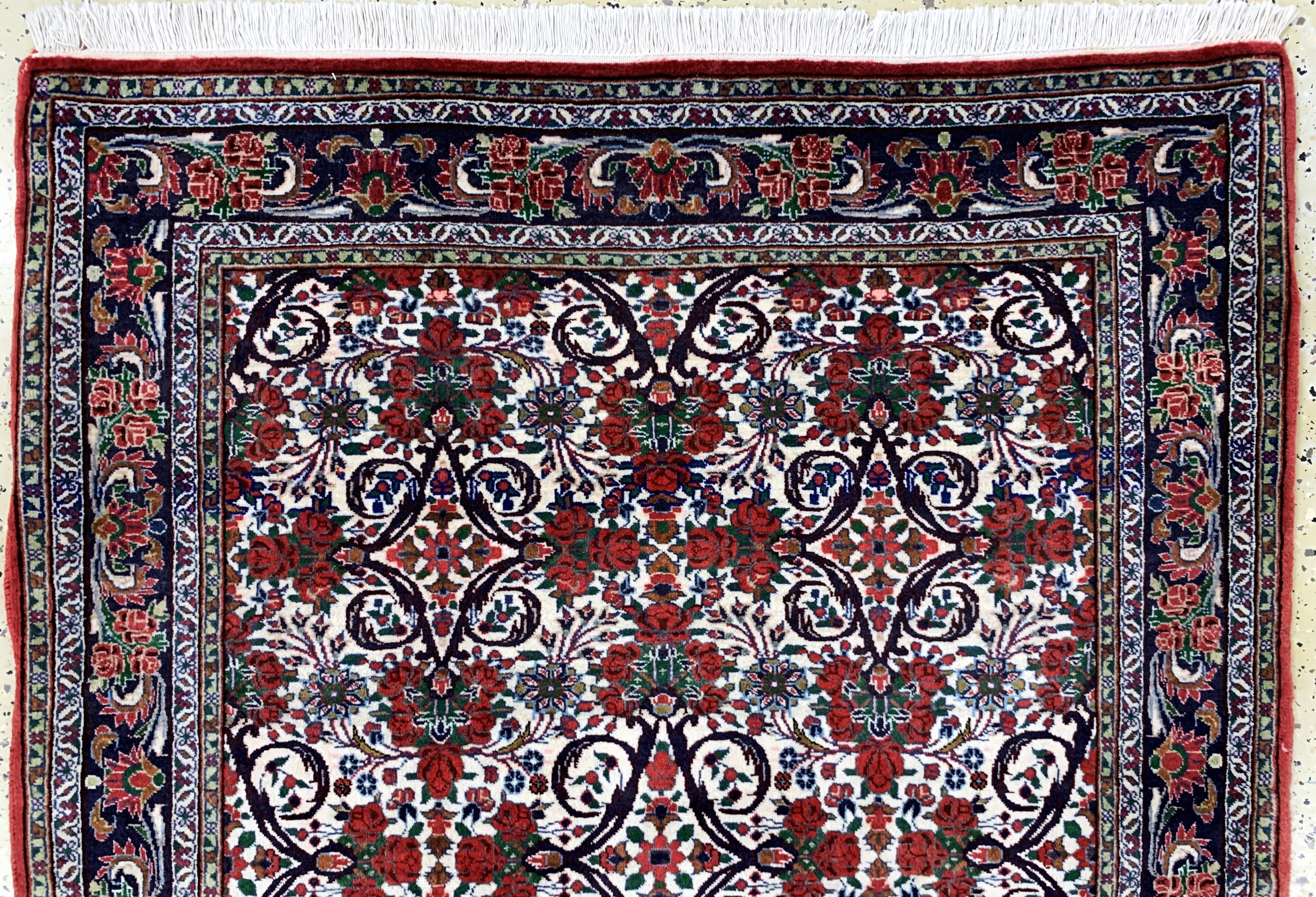 Detail a: Rosenbidjar Kork fein, Persien, Ende 20.Jhd, Korkwolle, ca. 147 x 110 cm, EHZ: 2