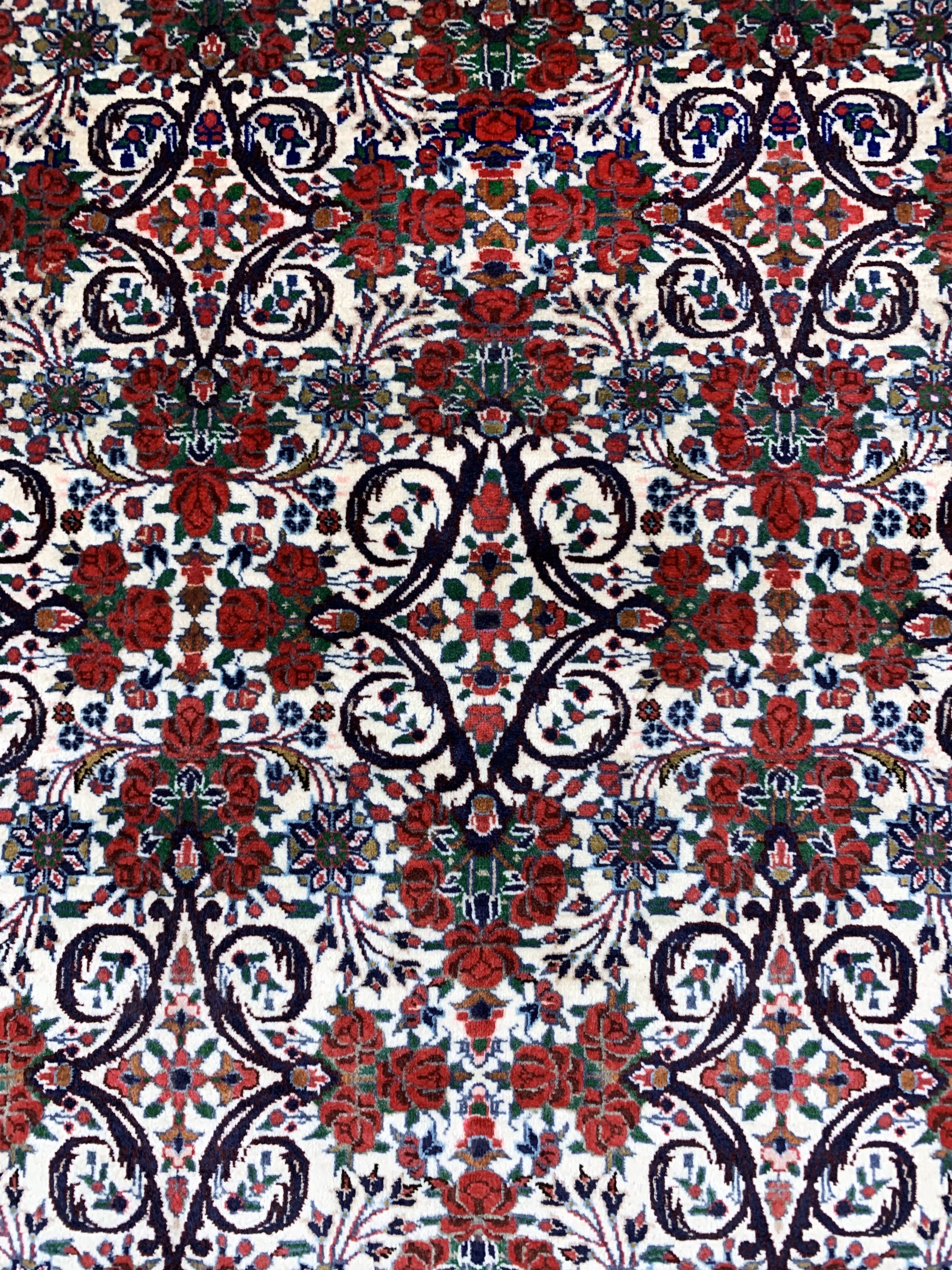 Detail b: Rosenbidjar Kork fein, Persien, Ende 20.Jhd, Korkwolle, ca. 147 x 110 cm, EHZ: 2