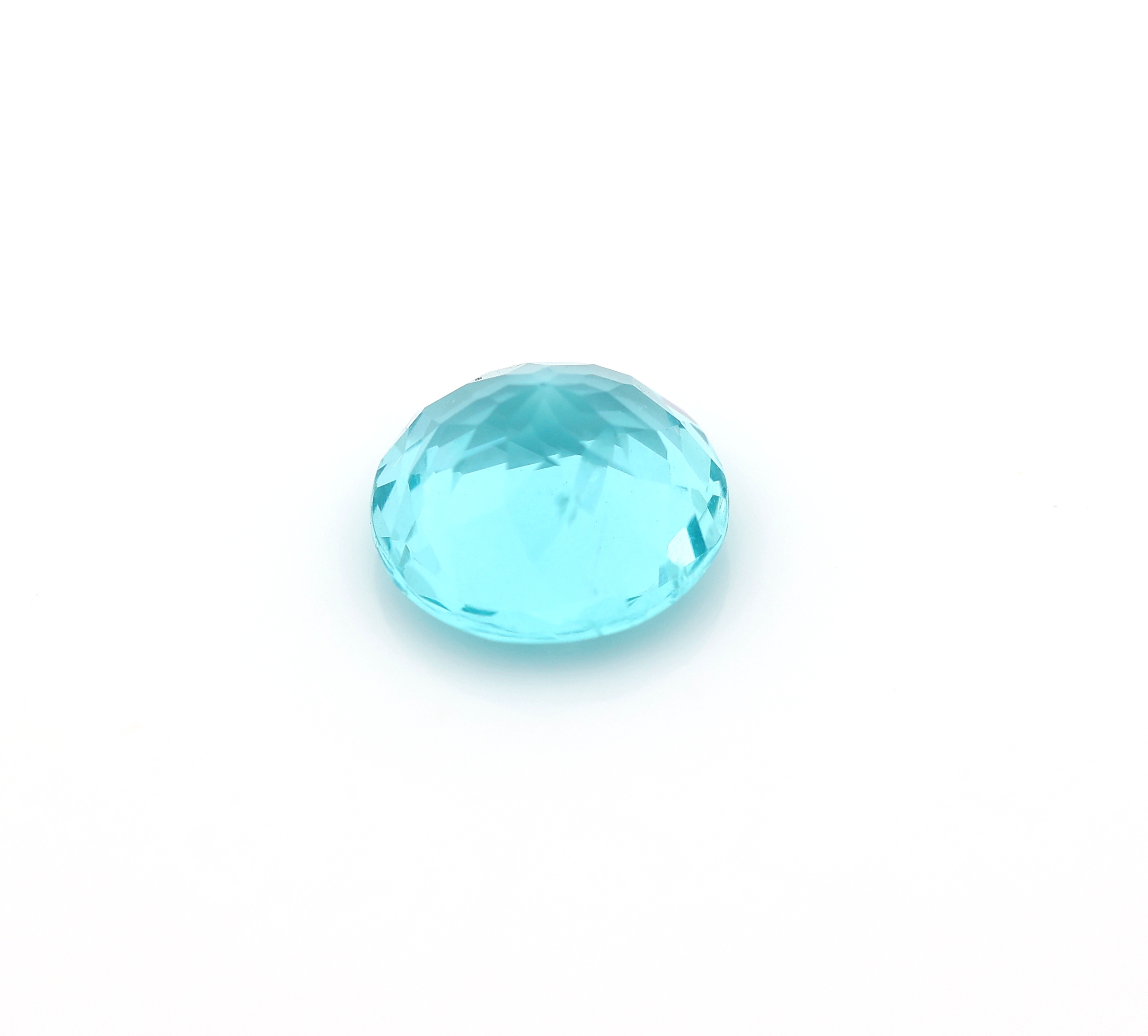 Detail b: Loser Paraiba Turmalin, ca. 2.05 ct, rundfacett.