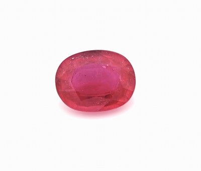 Image 26888266 - Loser Rubin, ca. 4.2 ct, ovalfacett., beh.