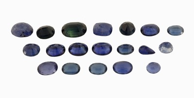 26888283a - Lot lose Saphire, zus. ca. 31 ct, versch. Schliffformen, Größen und ...