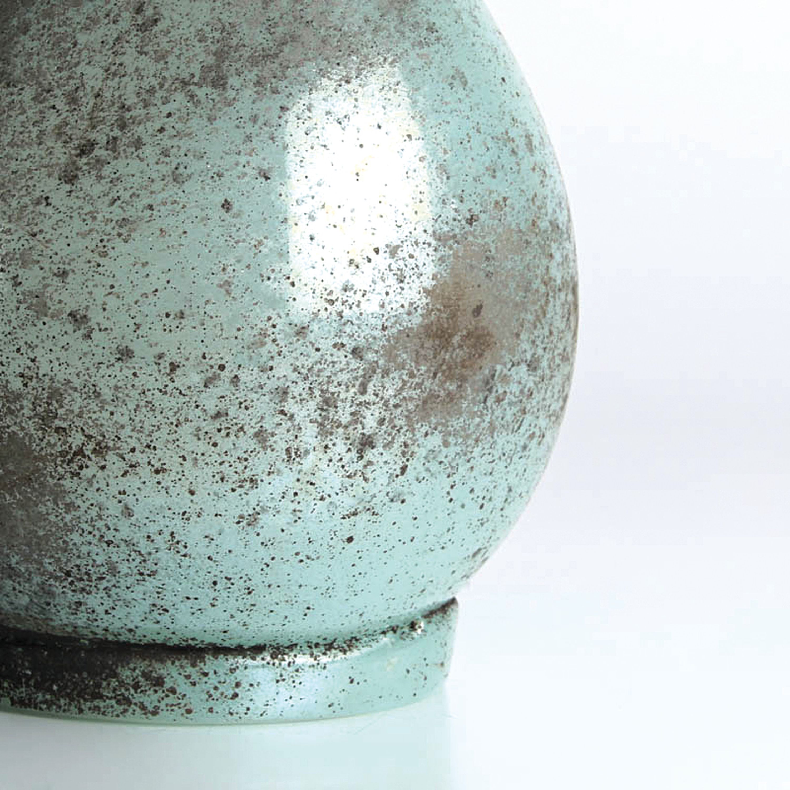 Detail d: Grotesken-Krug in Vetro a scavo-Technik, Ermanno Nason für Cenedese, Murano, Italien, 1963-72, türkisfarbenes Glas in Vetro a scavo-Technik, ...
