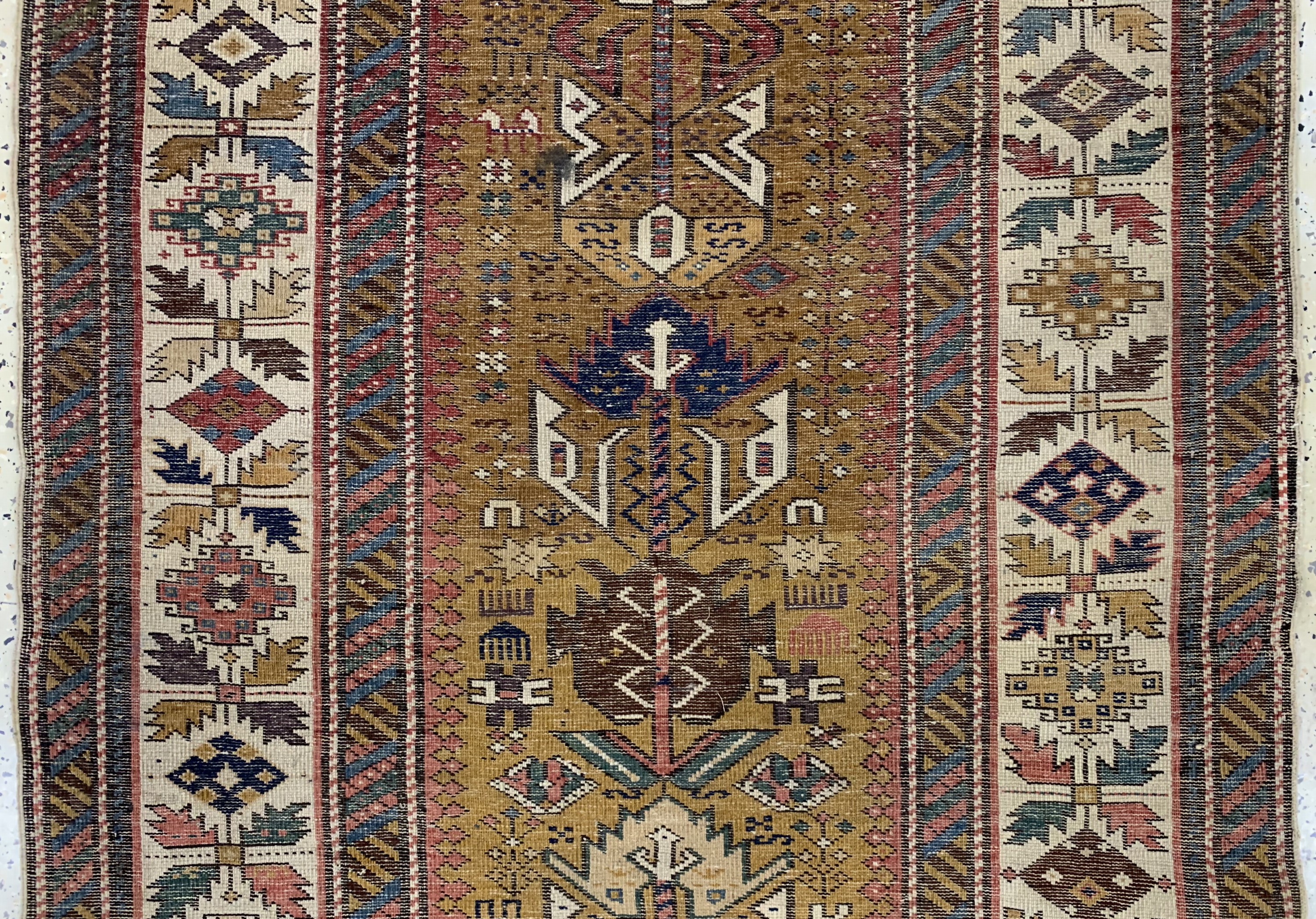 Detail f: "Kuba-Schirwan"antik, Kaukasus, 19.Jhd, Wolle auf Wolle, ca. 205 x 110 cm, EHZ: 2
