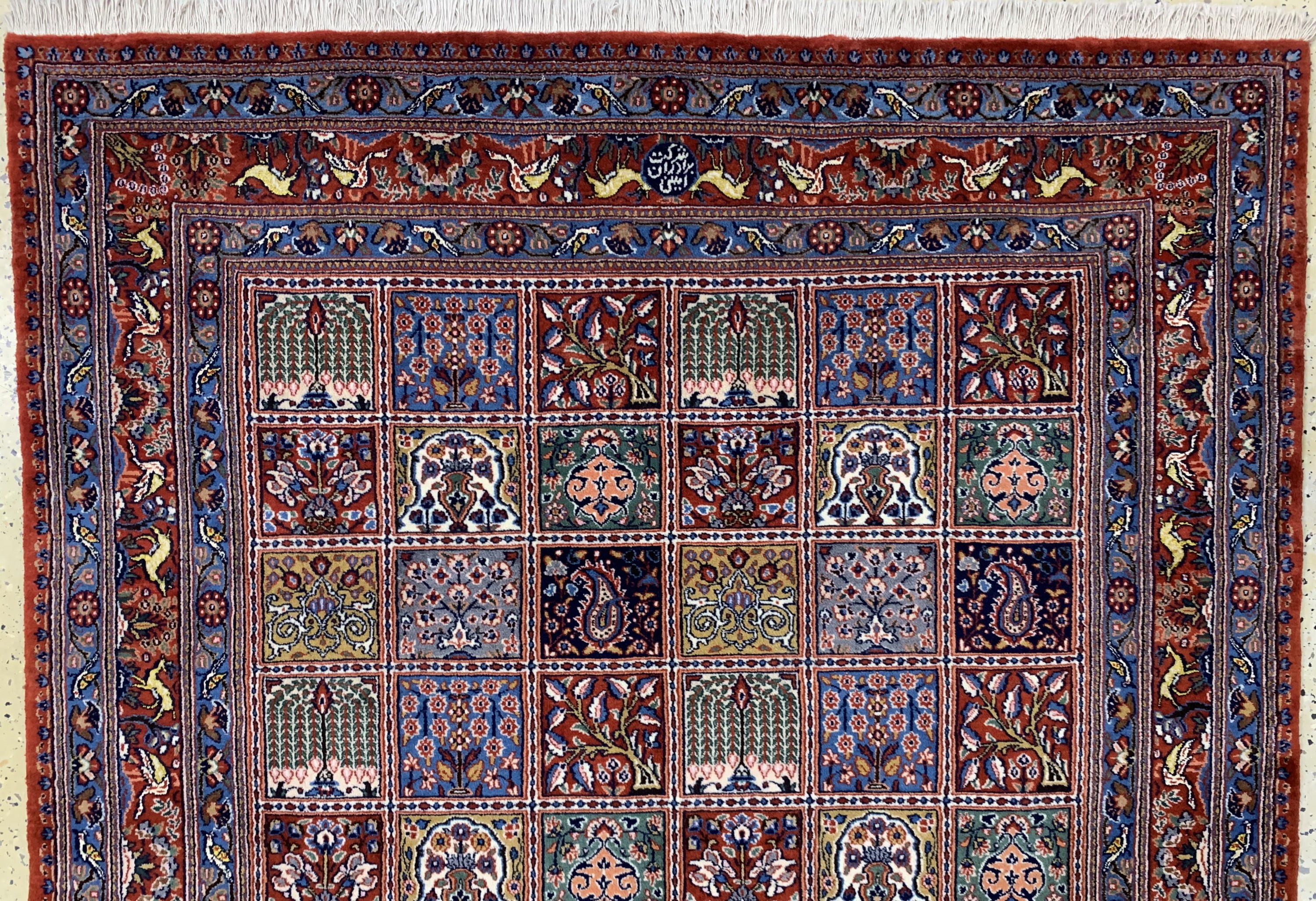 Detail a: Mud Kork fein, Persien, Ende 20.Jhd, Korkwolle mit Seide, ca. 257 x 156 cm, EHZ: 1-2(nahezu Neuwertig).