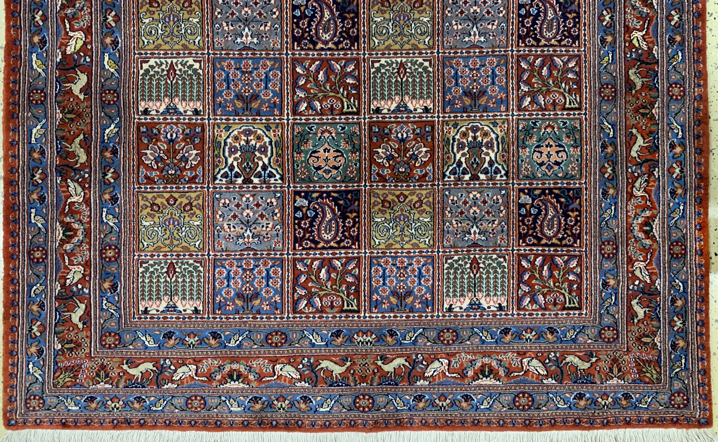 Detail b: Mud Kork fein, Persien, Ende 20.Jhd, Korkwolle mit Seide, ca. 257 x 156 cm, EHZ: 1-2(nahezu Neuwertig).