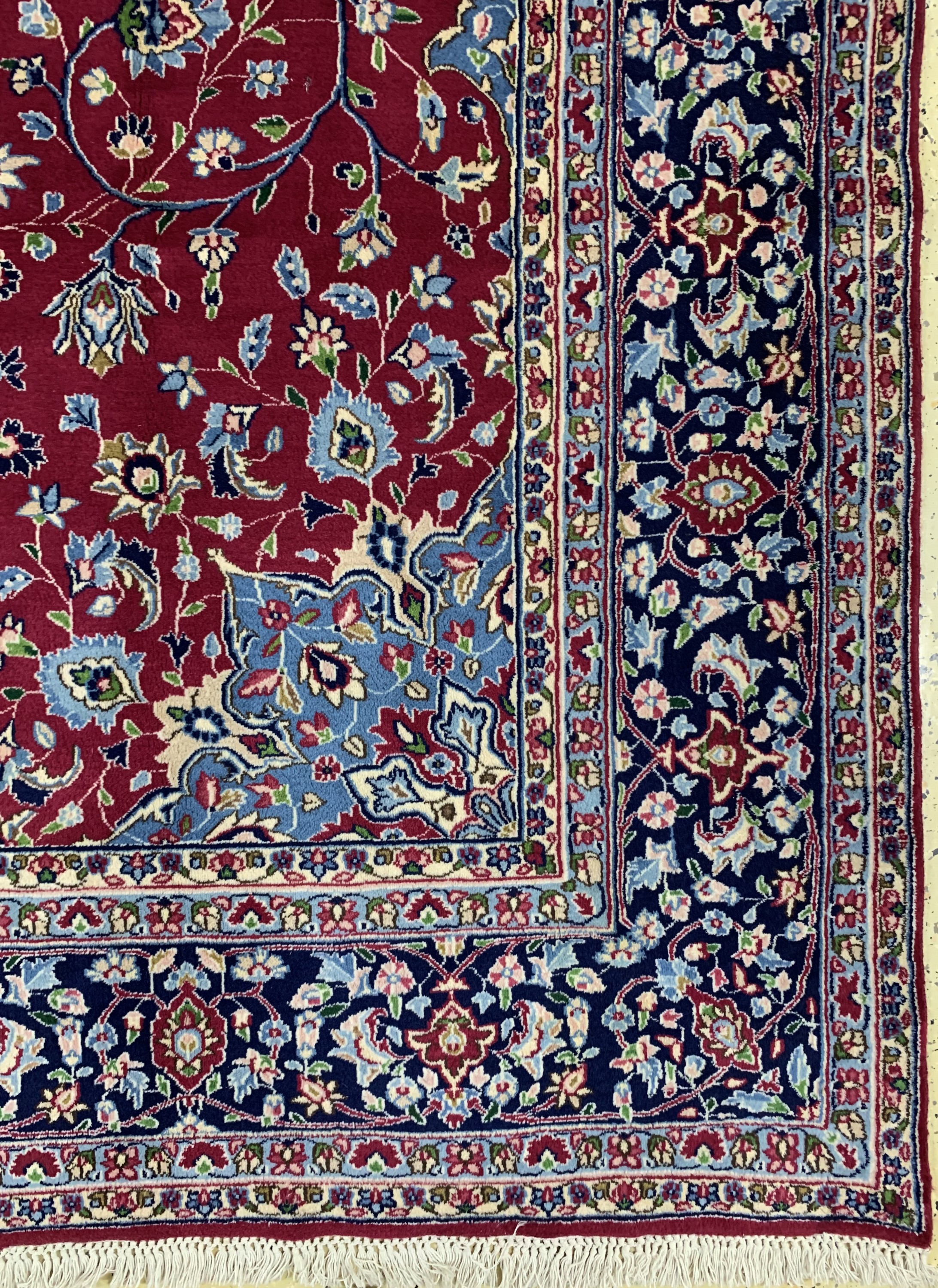 Detail a: Kerman fein, Persien, Ende 20.Jhd, Korkwolle, ca. 363 x 265 cm, EHZ: 1-2(nahezu Neuwertig).