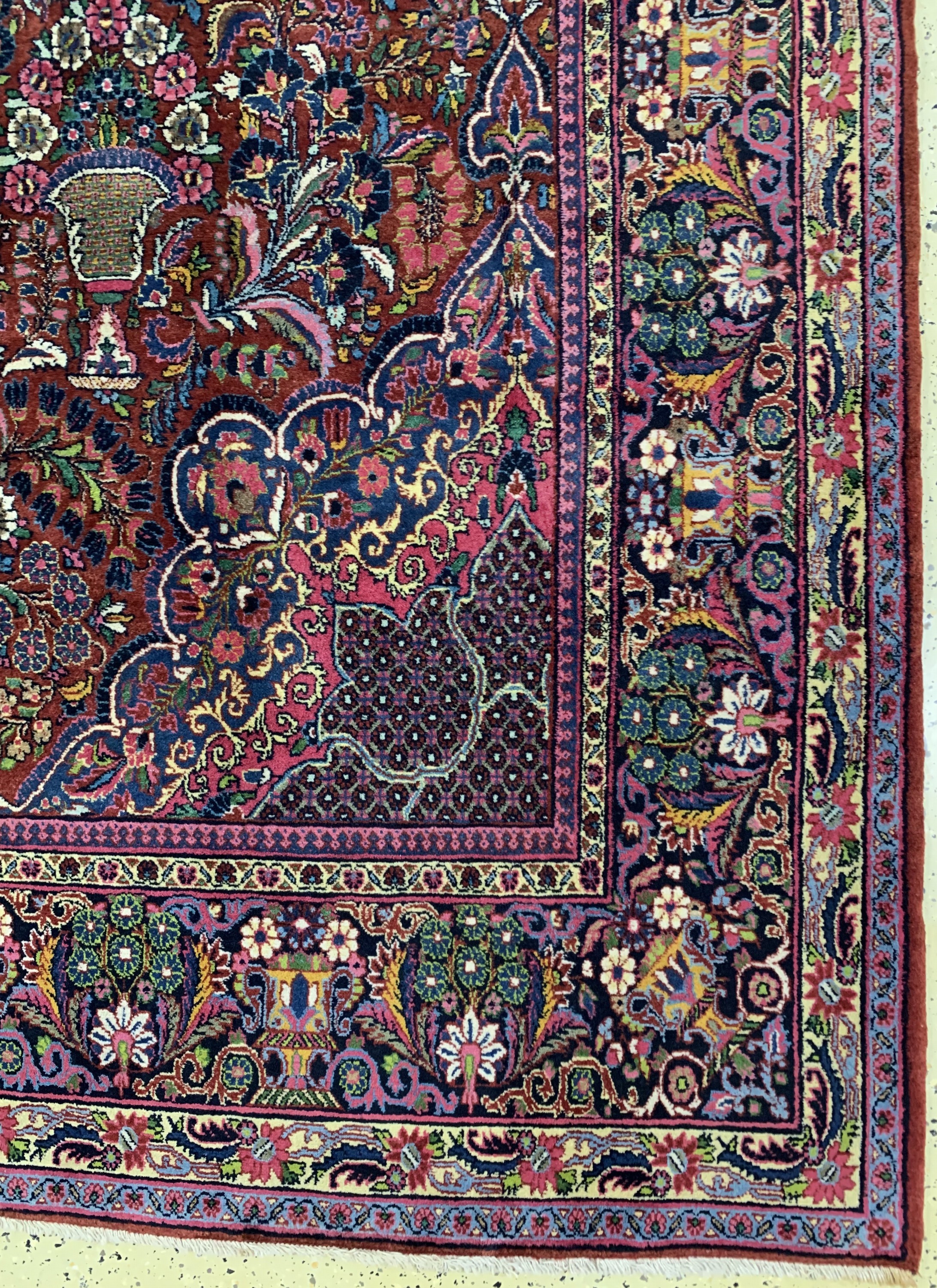 Detail a: Ekbatan, Persien, Ende 20.Jhd, Wolle auf Baumwolle, ca. 360 x 260 cm, EHZ: 1-2(nahezu Neuwertig).