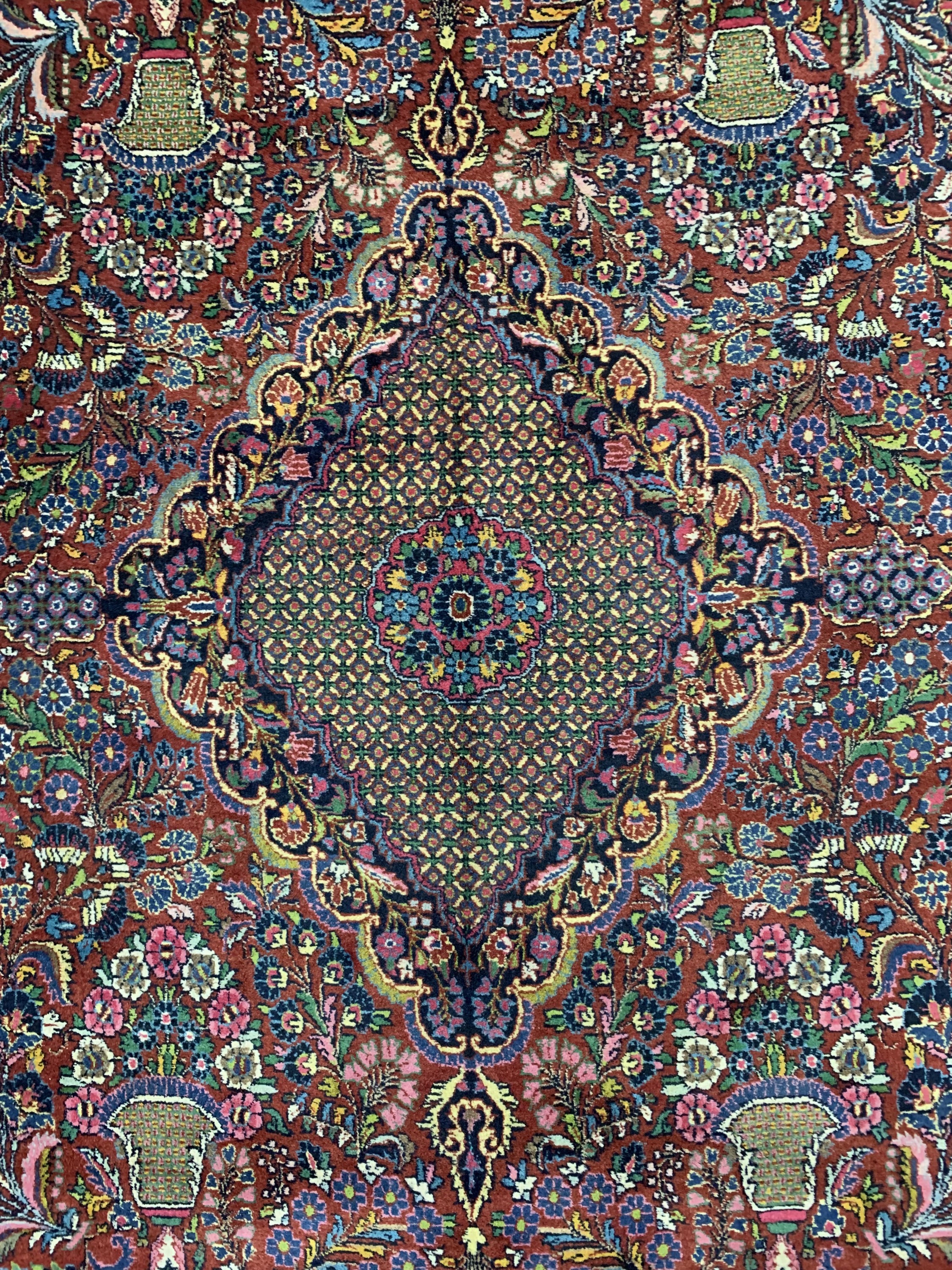 Detail c: Ekbatan, Persien, Ende 20.Jhd, Wolle auf Baumwolle, ca. 360 x 260 cm, EHZ: 1-2(nahezu Neuwertig).