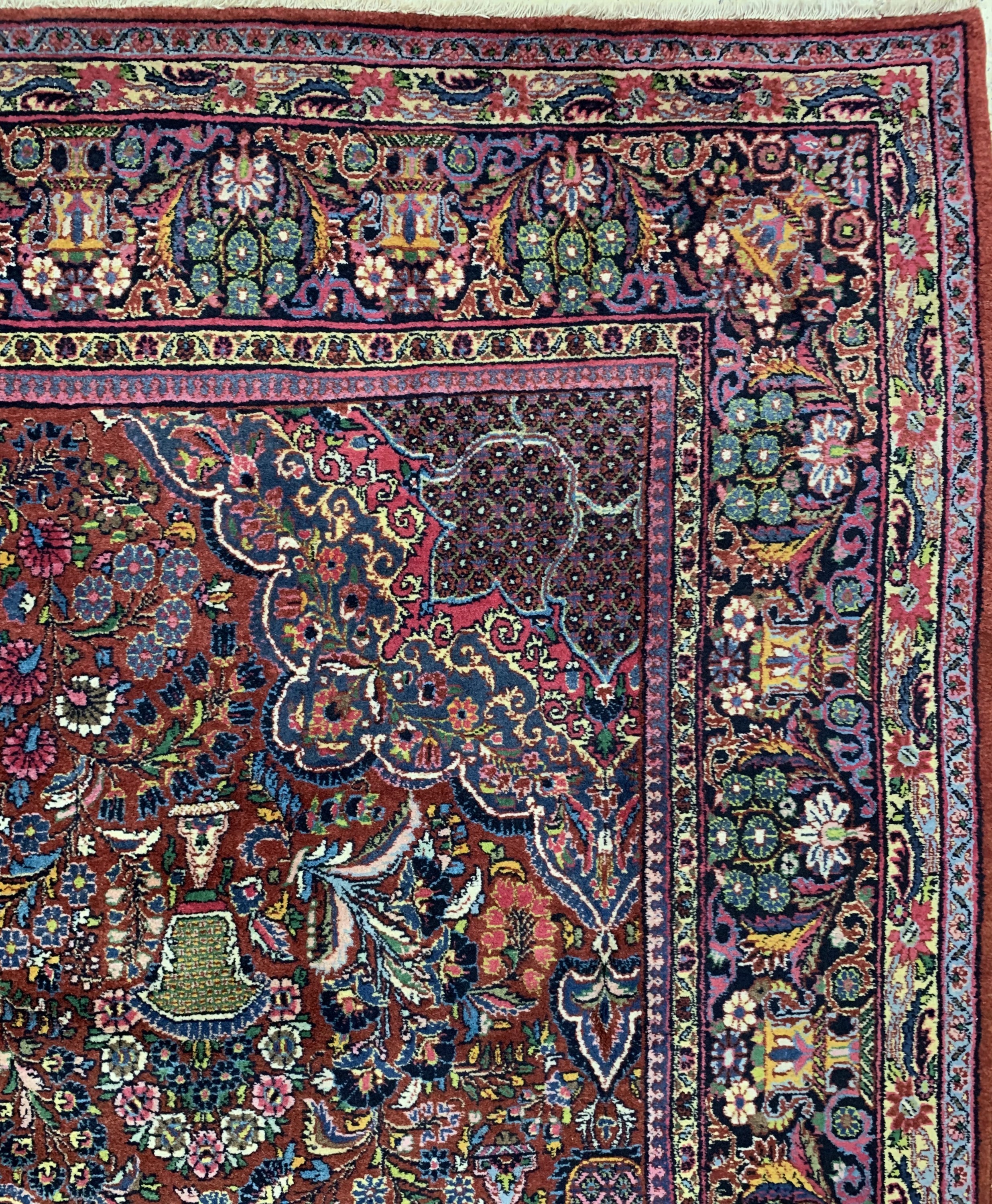 Detail e: Ekbatan, Persien, Ende 20.Jhd, Wolle auf Baumwolle, ca. 360 x 260 cm, EHZ: 1-2(nahezu Neuwertig).