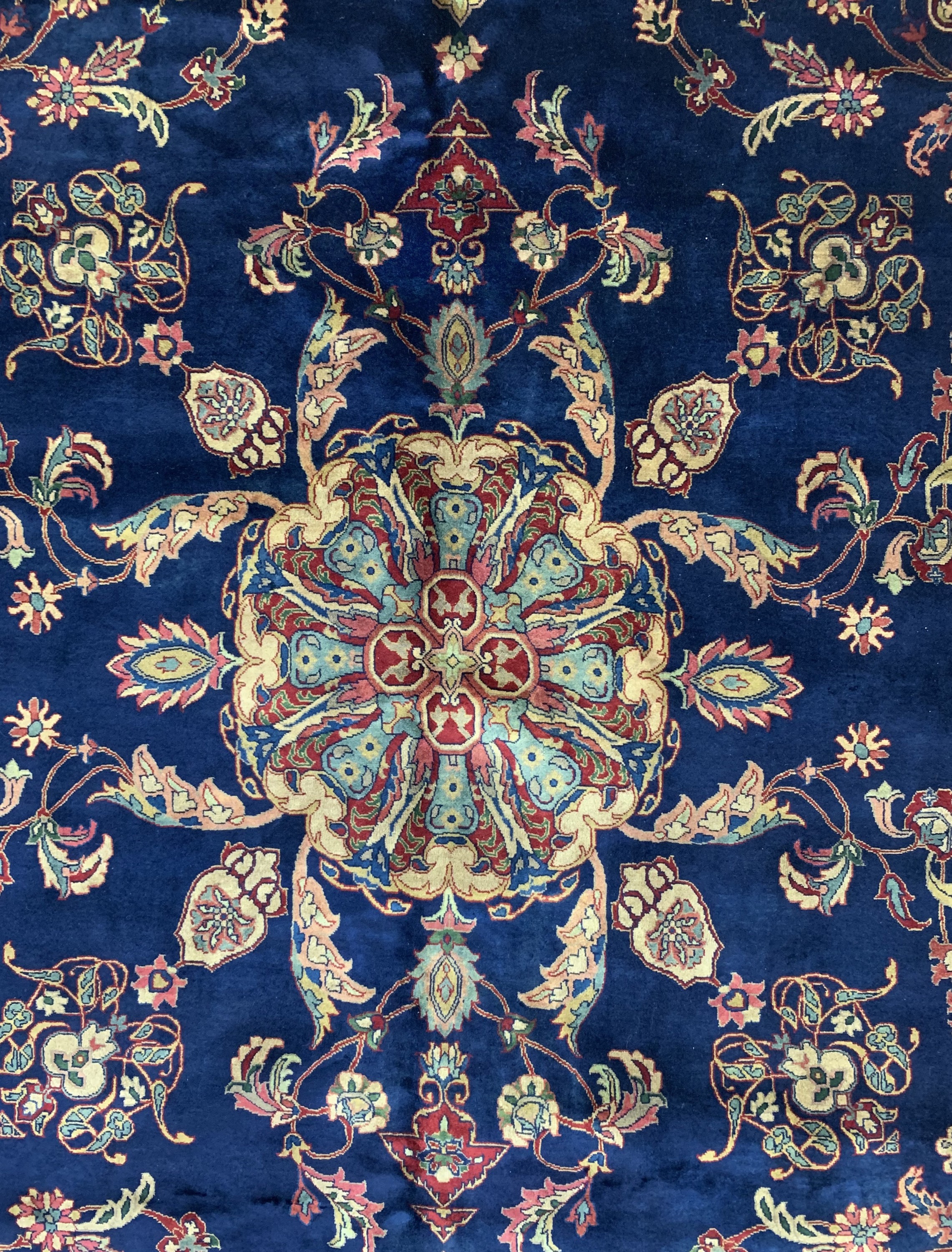 Detail c: Sarogh"Mohajeran"Kork fein, Indien, Ende 20.Jhd, Korkwolle, ca. 360 x 250 cm, EHZ: 1-2 (nahezu Neuwertig).
