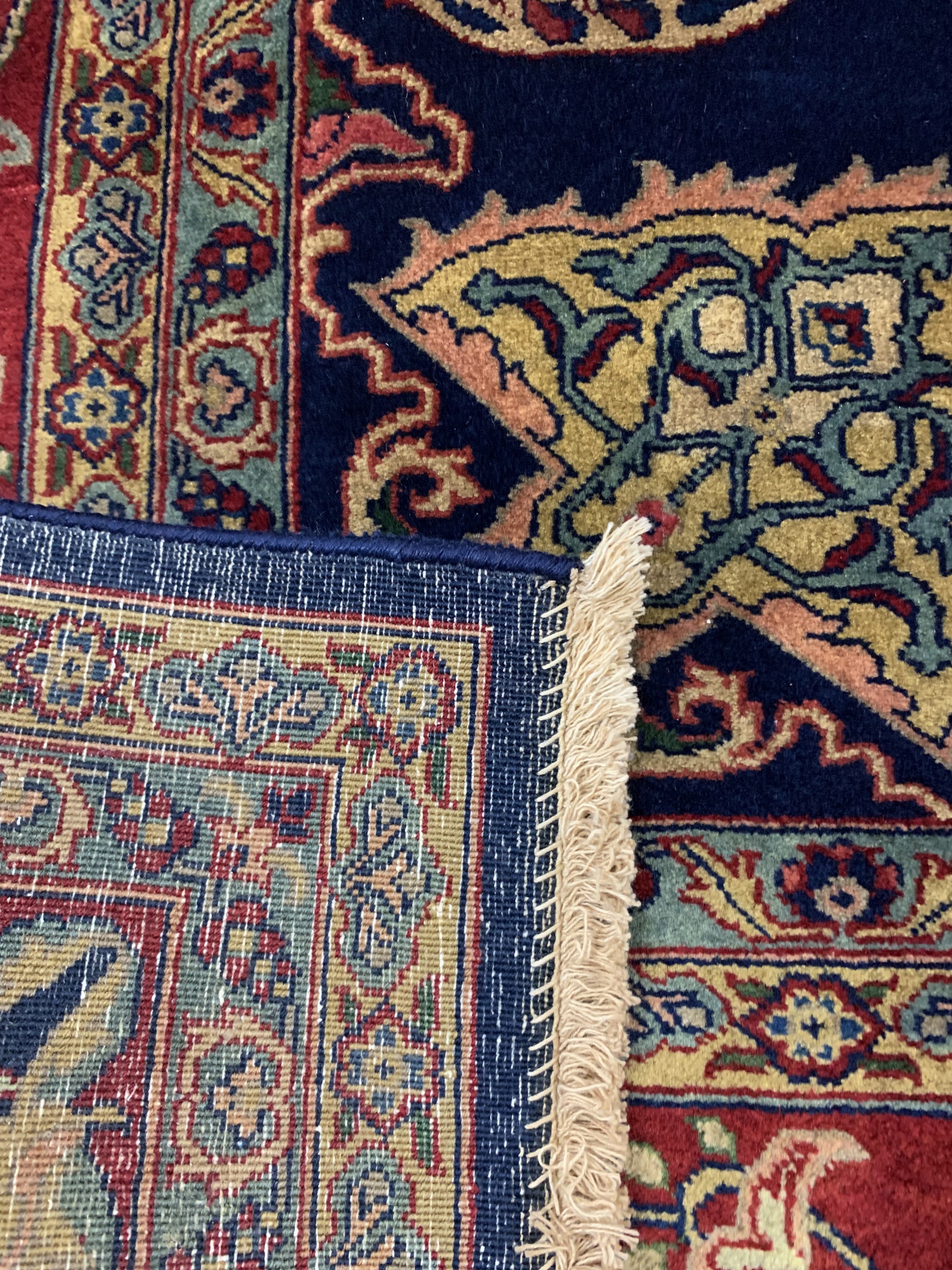 Detail g: Sarogh"Mohajeran"Kork fein, Indien, Ende 20.Jhd, Korkwolle, ca. 360 x 250 cm, EHZ: 1-2 (nahezu Neuwertig).